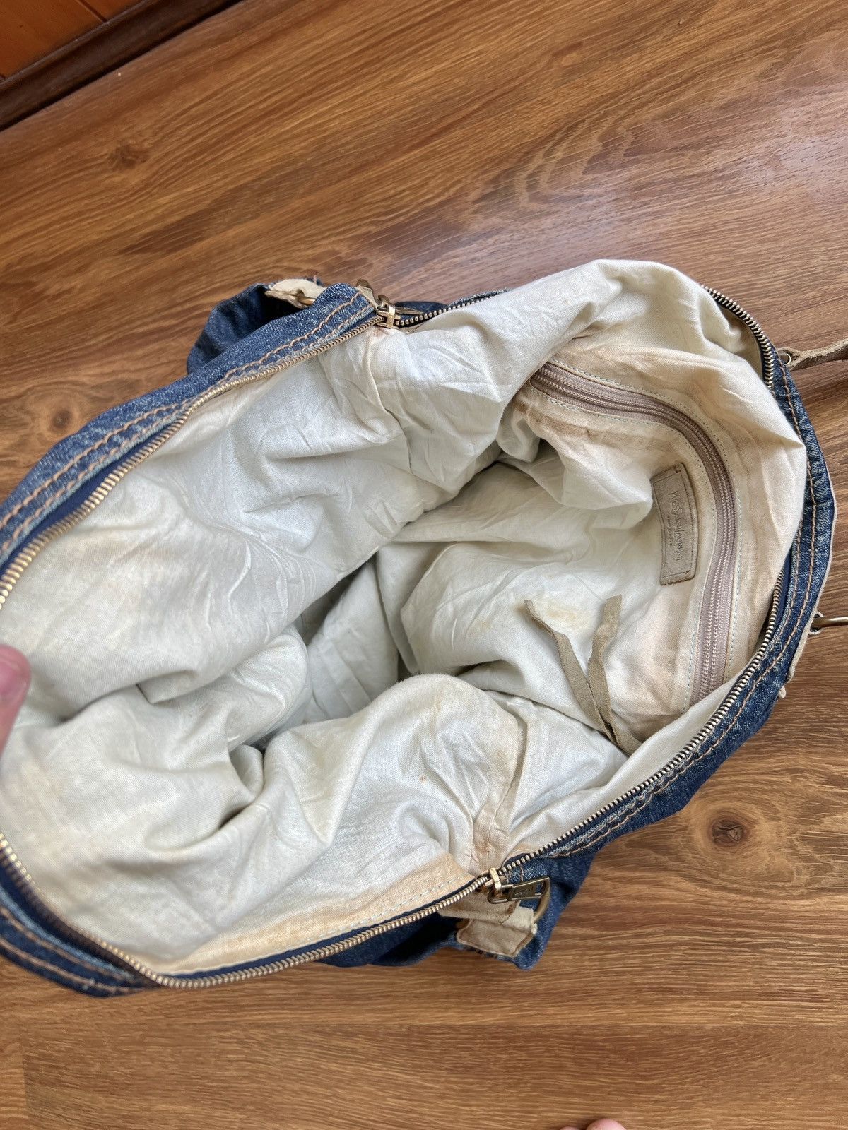 Yves Saint Laurent Rare YSL Rive Gauche Denim Tote / Shoulder / Duffle Bag Size ONE SIZE - 21 Thumbnail