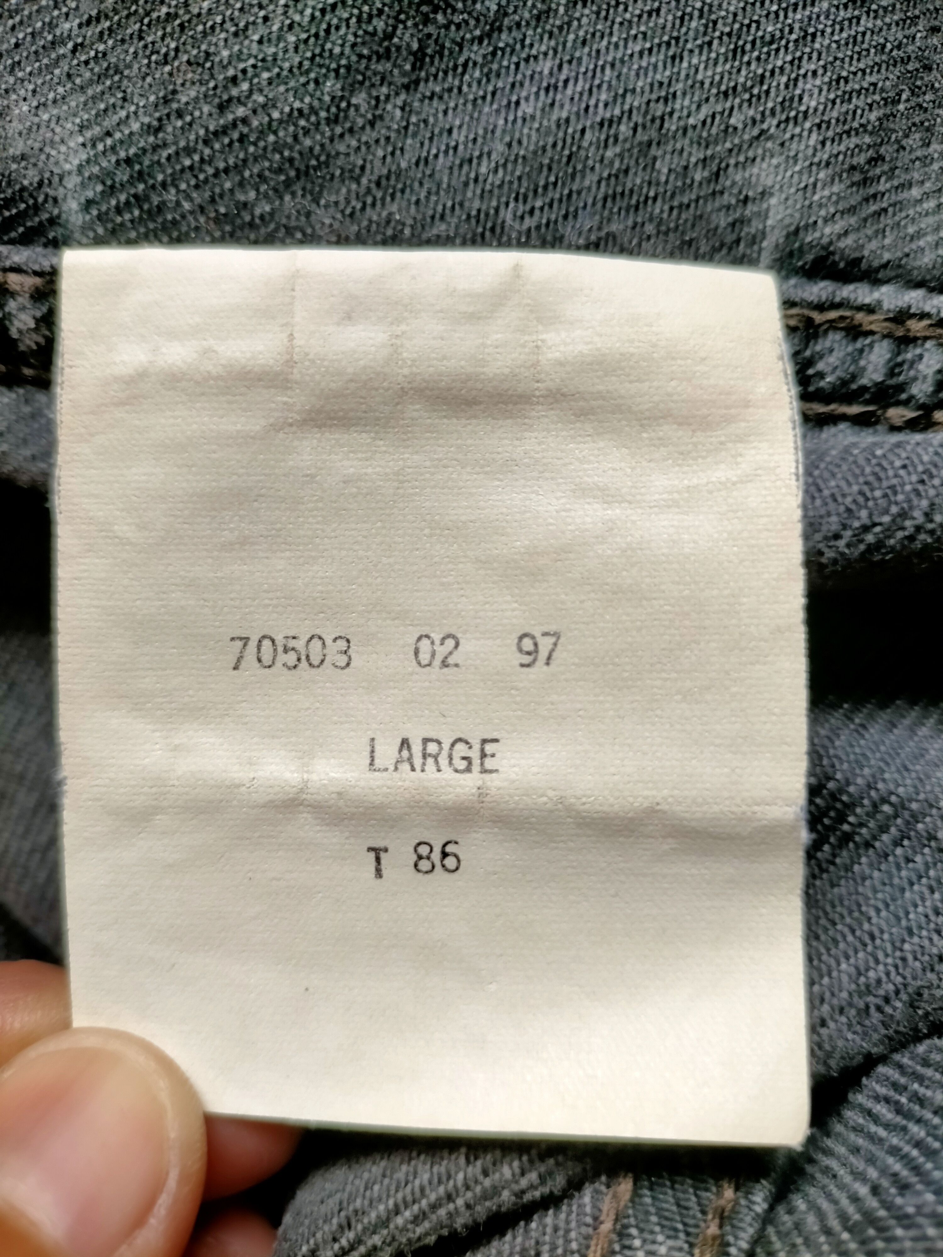 Levi's Vintage 90s Levis 503 Super Black Trucker Jacket Jeans Size US L / EU 52-54 / 3 - 23 Thumbnail