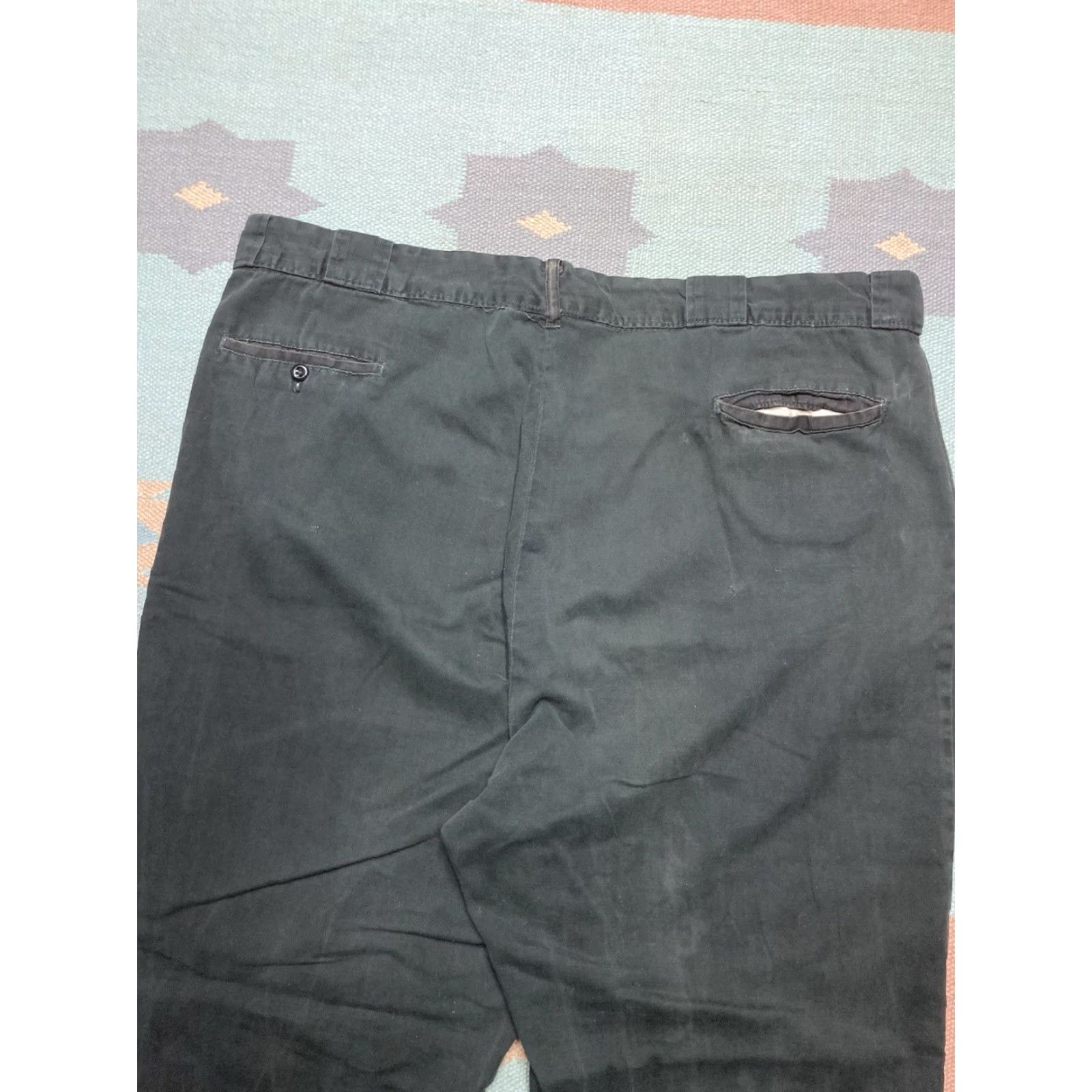 Vintage VINTAGE 1950S CHINO WORK PANTS Black Sail Cloth Cotton Twill Workwear 43x30 Pants Men 43 30 Black Sail Cloth 1950s Workwear Chino Pants Men Size US 43 - 3 Thumbnail