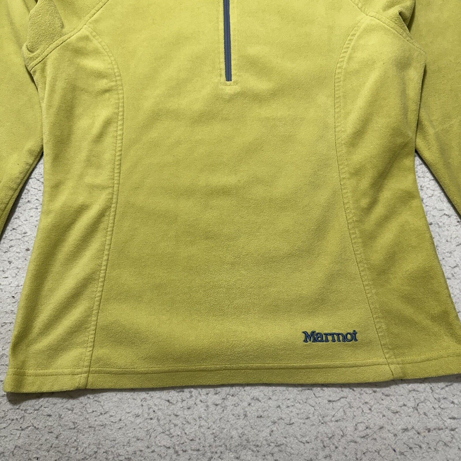 Marmot Marmot Large Yellow Green Sweatshirt 1/2 Zip Fleece Pullover Size L / US 10 / IT 46 - 5 Thumbnail