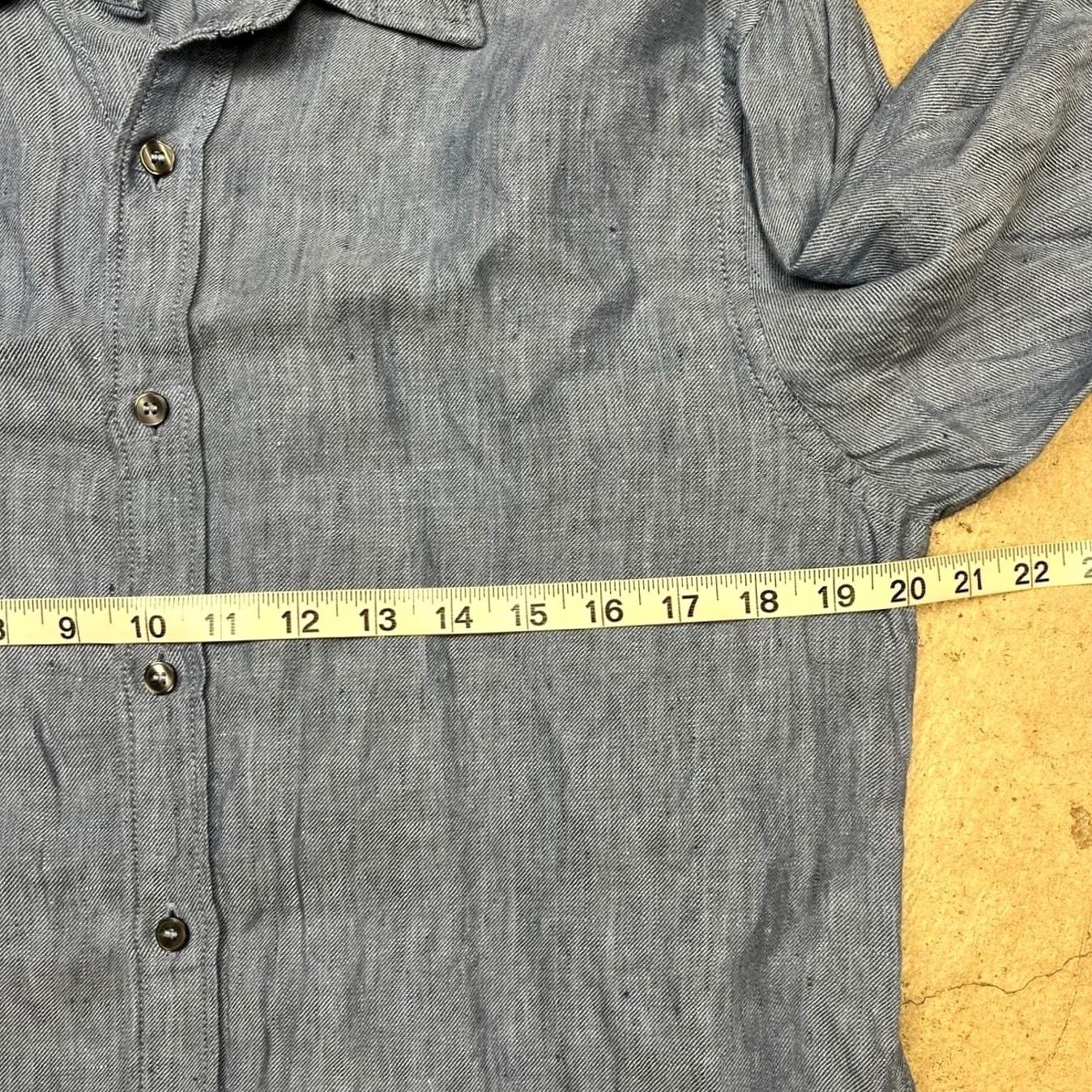 Banana Republic Banana Republic Linen Shirt Long Sleeve Button Down Blue Mens M Size US M / EU 48-50 / 2 - 3 Thumbnail