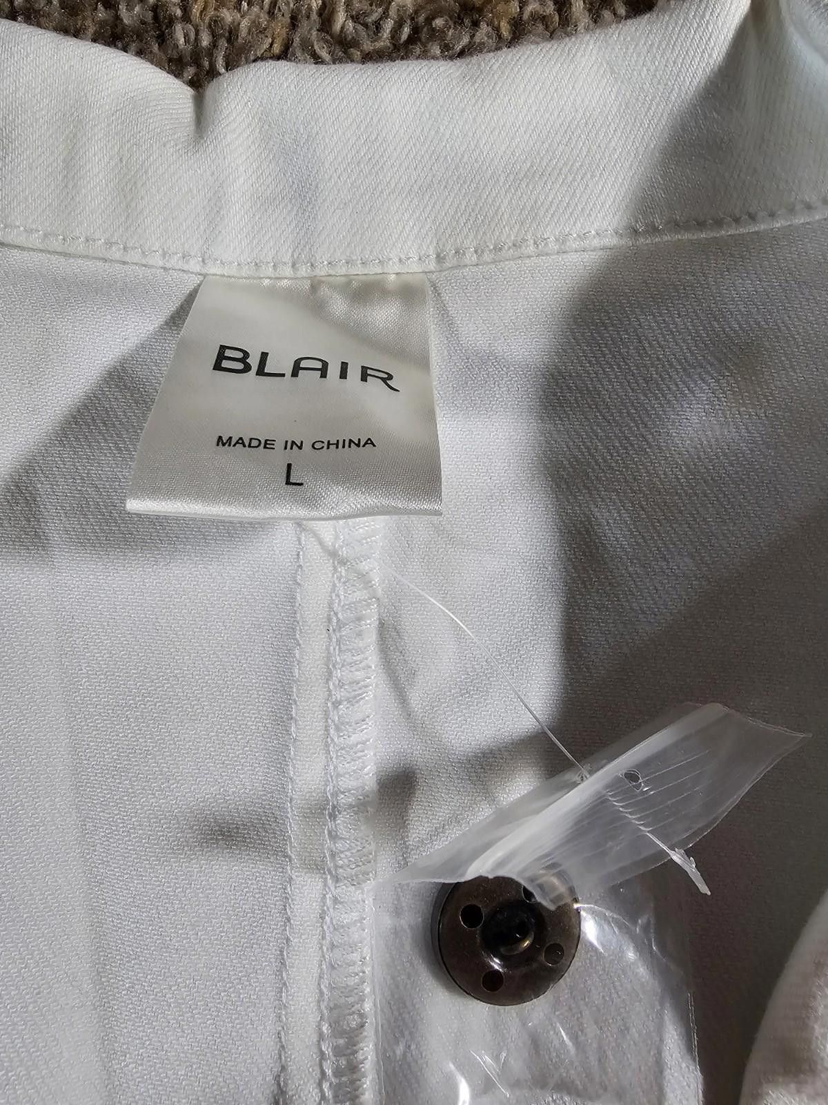 Blair Blair Women's 3 Button Blazer White Size L / US 10 / IT 46 - 3 Thumbnail