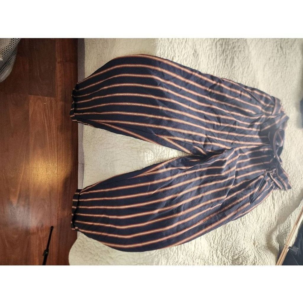 Zara Zara Navy Striped Pants Size 27" / US 4 / IT 40 - 10 Thumbnail