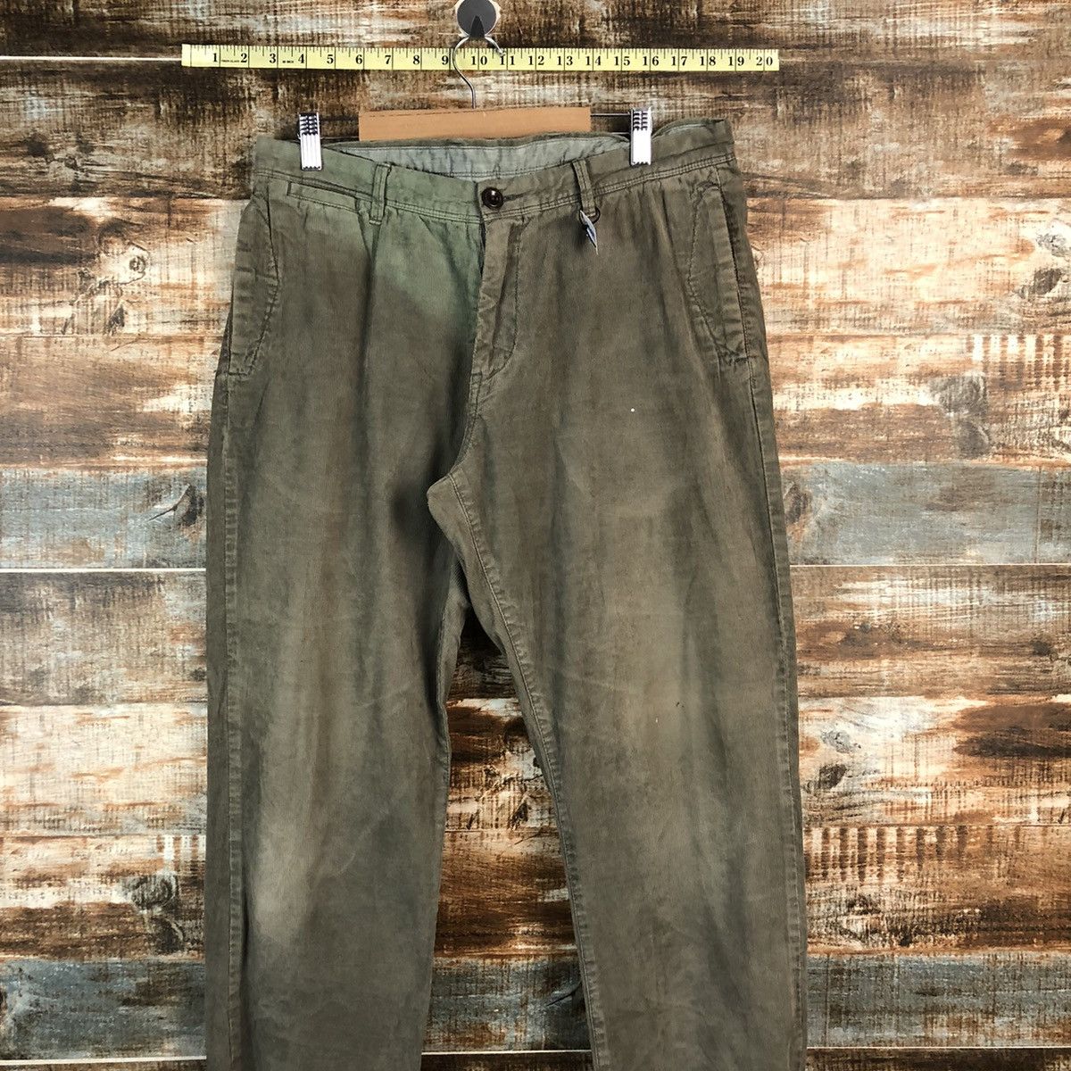 Japanese Brand × Vintage Shark Park Green faded vintage Casual Pants #A2447 Size US 31 - 2 Thumbnail