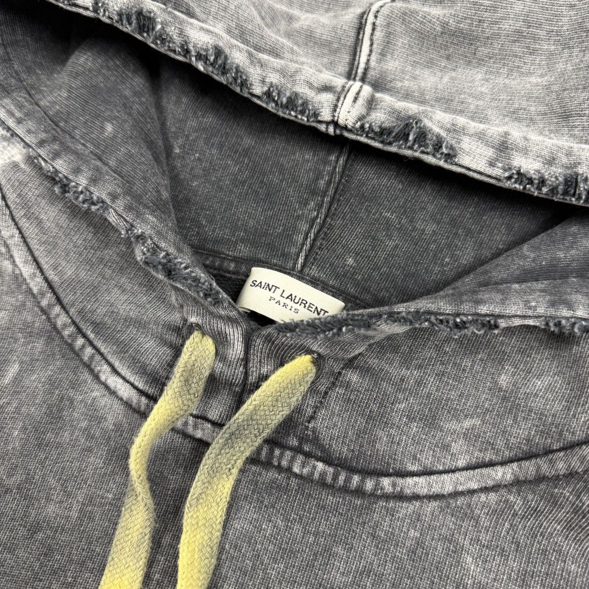 Saint Laurent Paris Saint Laurent Distressed Washed ‘Gray’ Hoodie Size US XS / EU 42 / 0 - 3 Thumbnail