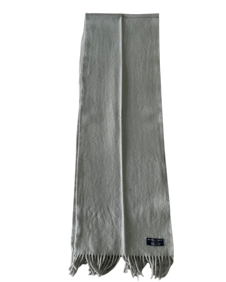 Burberry Burberry Vintage Unisex Scarf Grey 100% Lambswool Size ONE SIZE - 5 Thumbnail