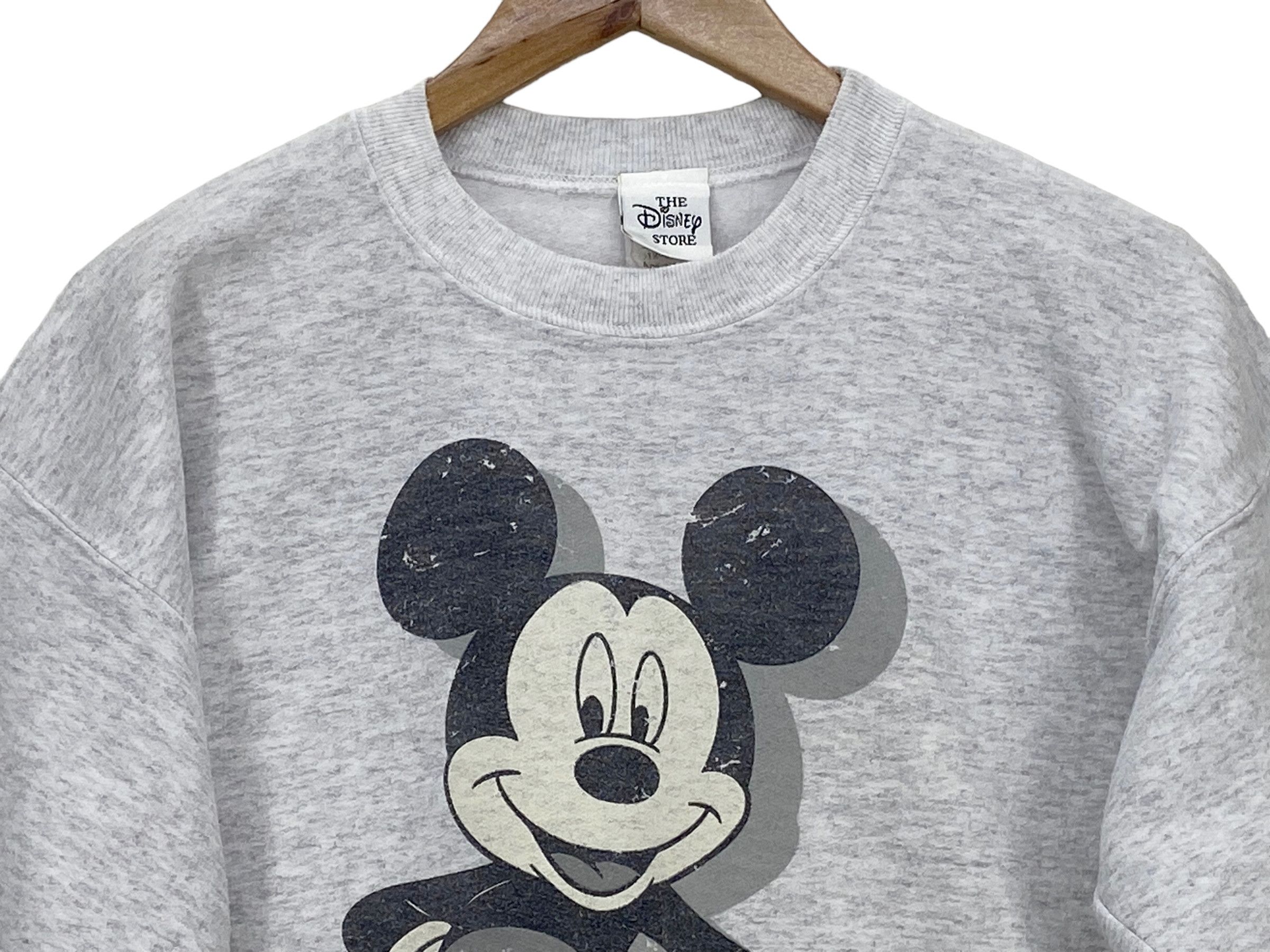 Mickey Mouse × Vintage Vintage Mickey Mouse Grey Graphic Sweatshirt 90s Streetwear Size US XXS / EU 40 - 3 Thumbnail