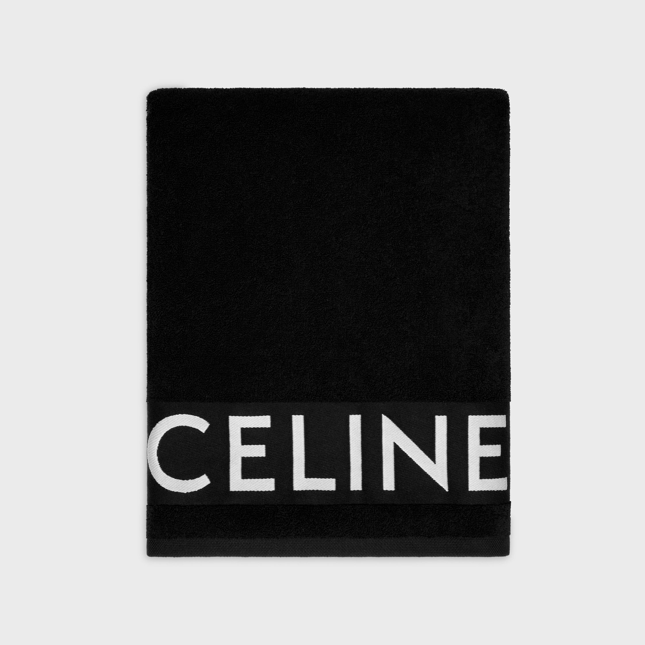 Celine CELINE BEACH TOWEL IN TERRY COTTON black/off white Size ONE SIZE - 1 Thumbnail