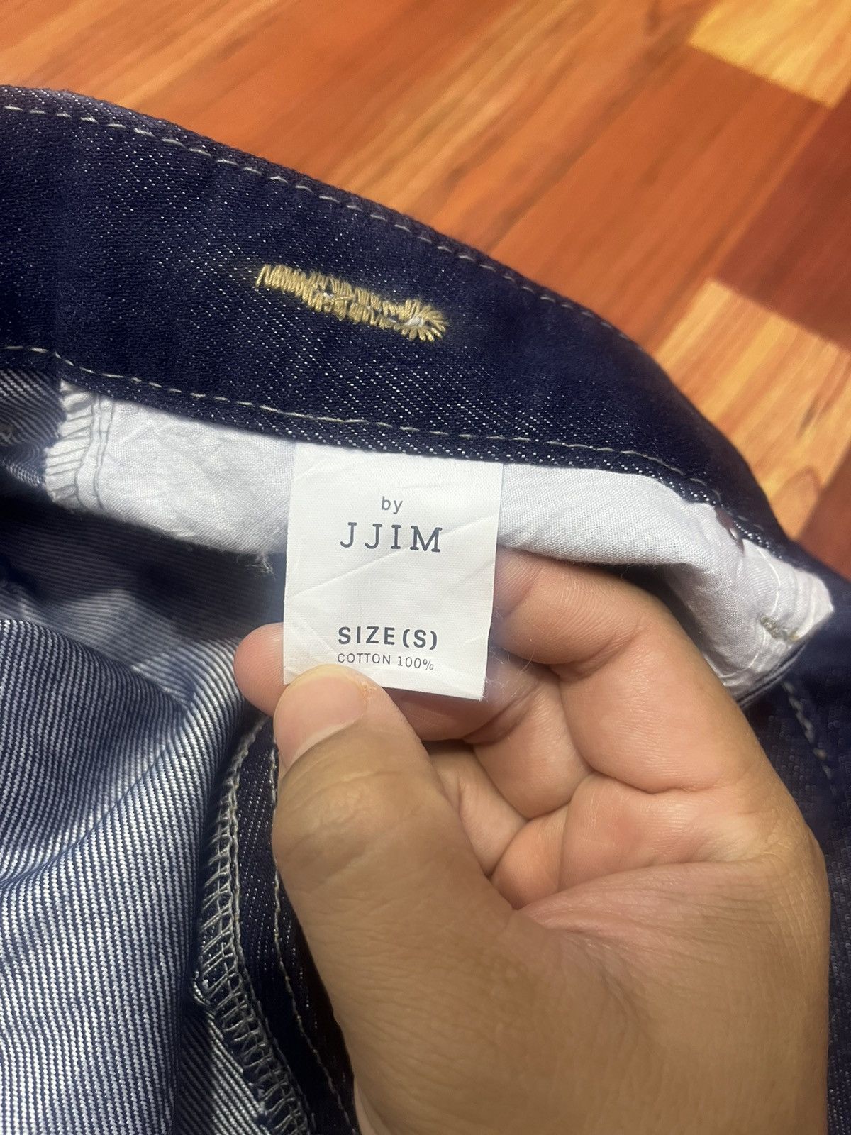 Japanese Brand JJIM Korean Raw Indigo Denim Long Skirt Front Slit Fit Size 26" / US 2 / IT 38 - 8 Thumbnail