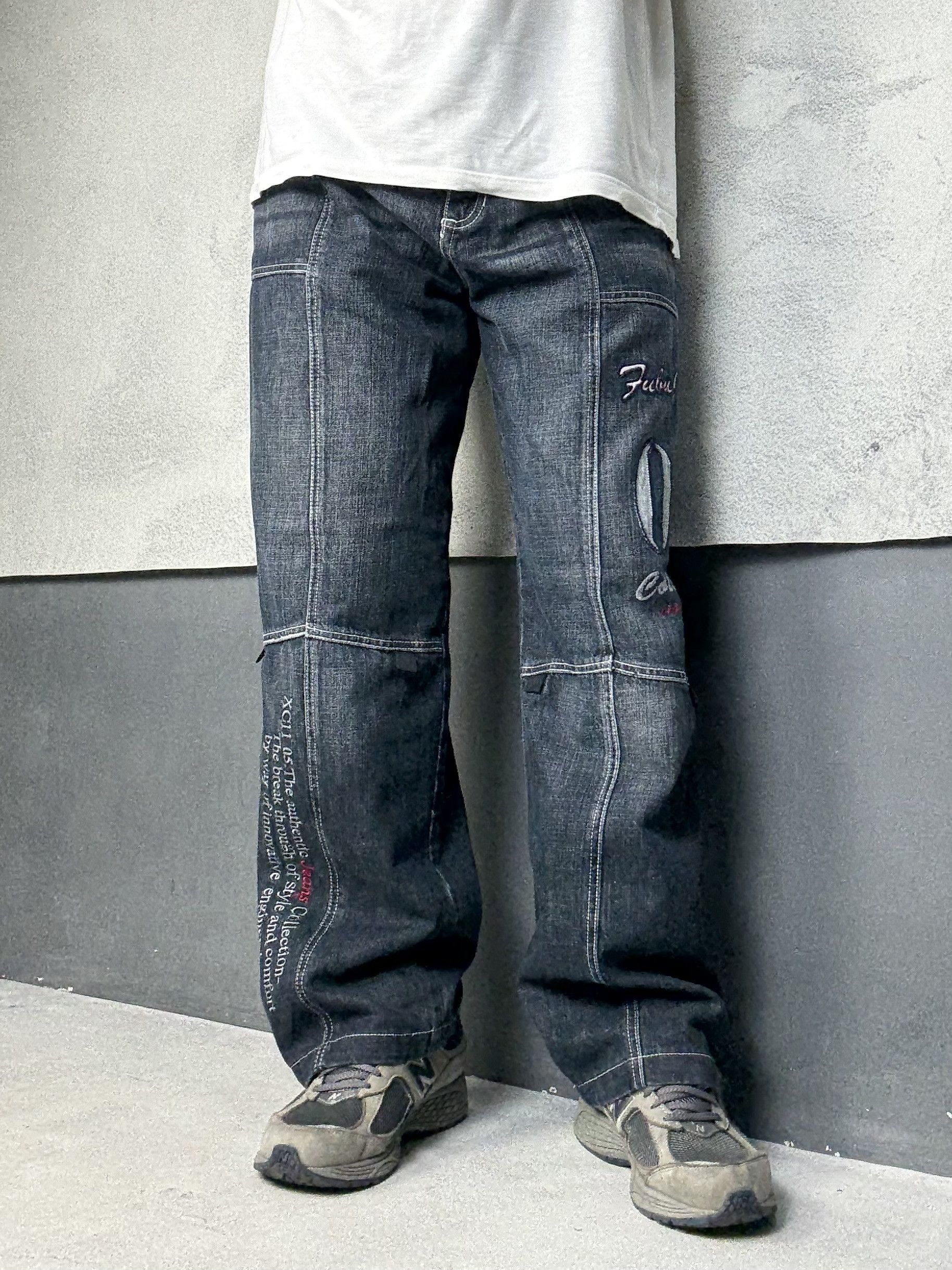 Fubu Vintage Y2K Fubu Baggy Denim Jeans Size US 36 / EU 52 - 2 Thumbnail