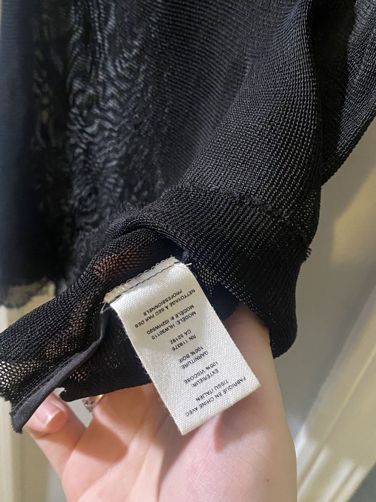 Helmut Lang Helmut Lang black knit mesh top Size S / US 4 / IT 40 - 8 Thumbnail