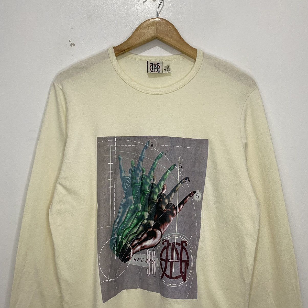 Jean Paul Gaultier Jean Paul Gaultier Hand Printed Long Sleeves Tee Size US M / EU 48-50 / 2 - 2 Thumbnail