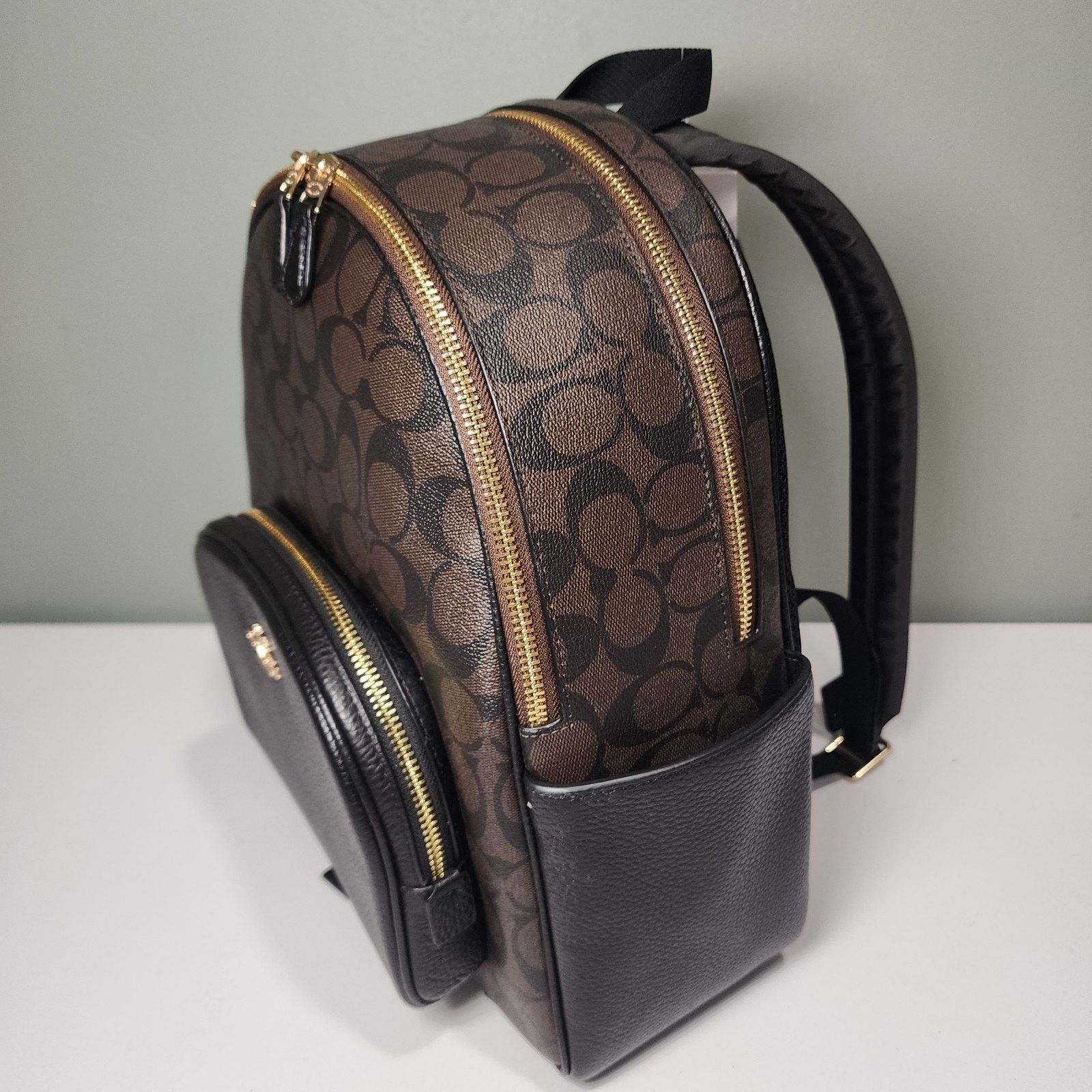 Coach NWT Coach 5671 Court Backpack Signature Canvas Size ONE SIZE - 2 Thumbnail