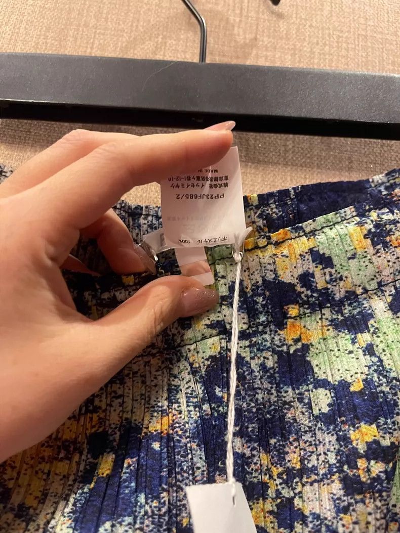 Issey Miyake Issey Miyake size:2 Starry sky pleated straight-leg pants Size 31" - 3 Thumbnail