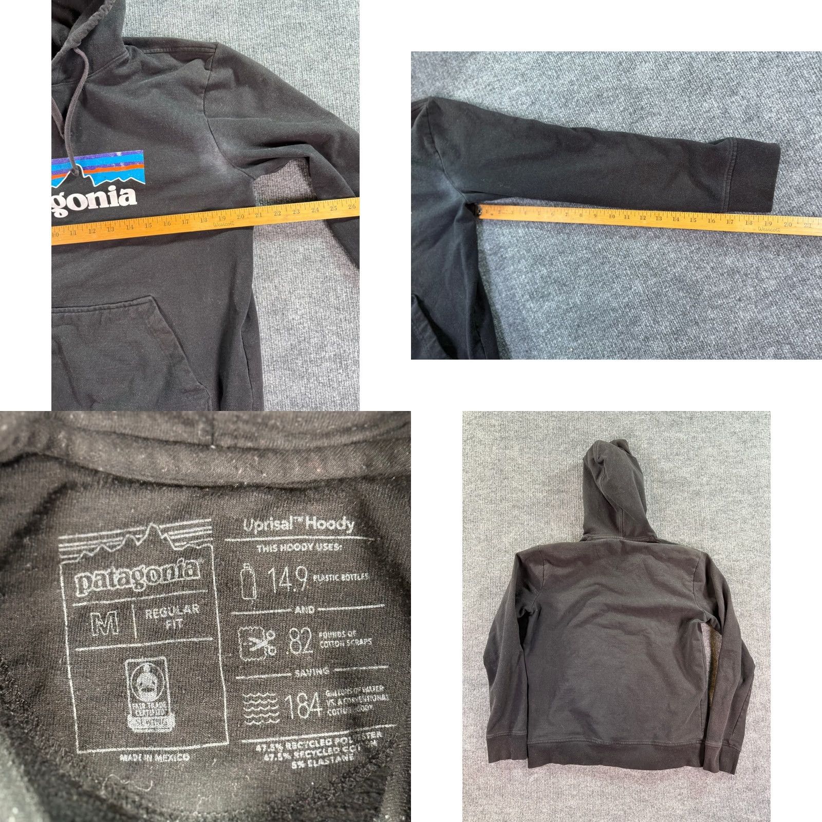 Patagonia Patagonia Hoodie Mens M Black Fitz Roy Horizons Logo Pullover Graphic Sweatshirt Size US M / EU 48-50 / 2 - 8 Thumbnail