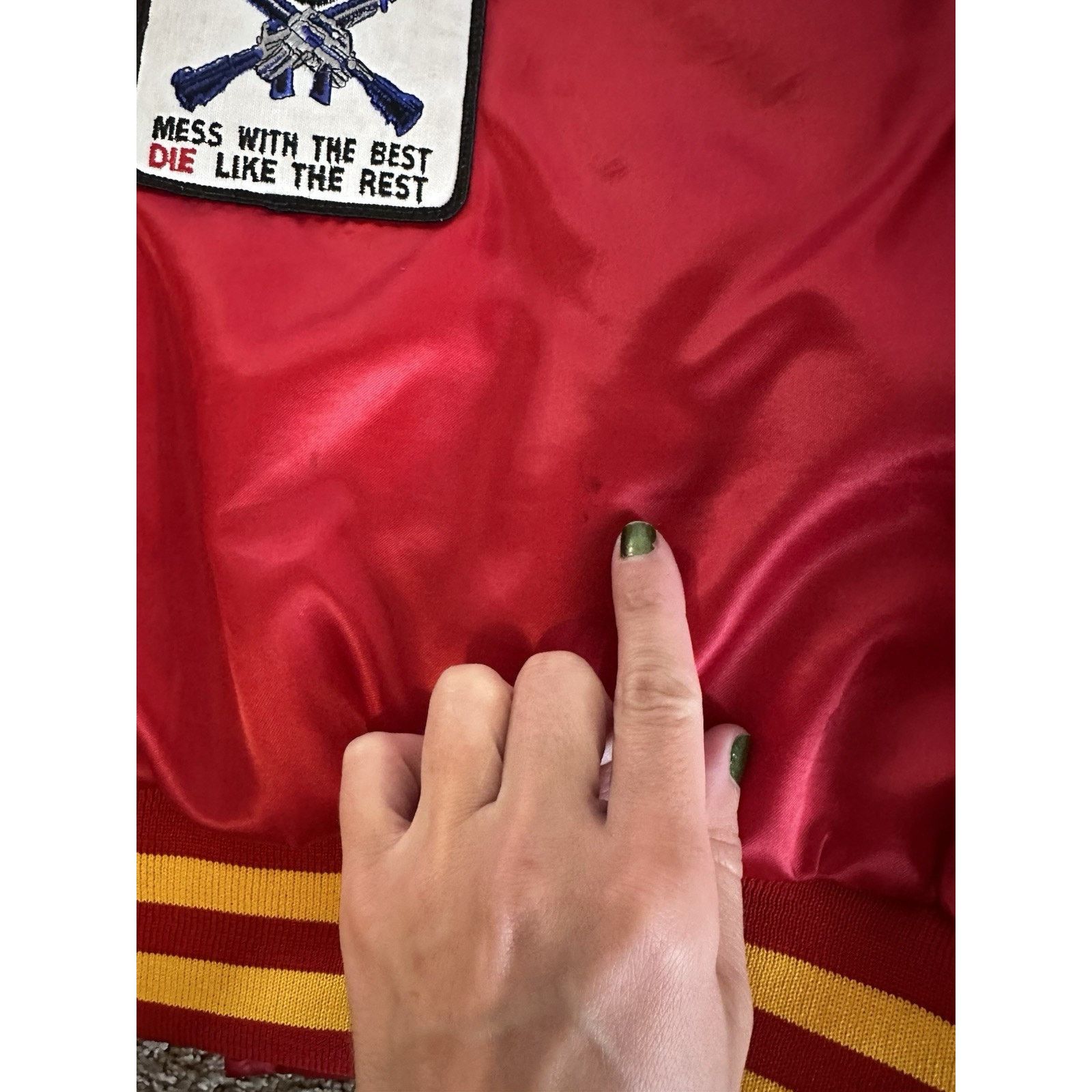 Swingster Vintage Swingster Jacket Mens XL Red Satin Bomber USA Size US XL / EU 56 / 4 - 2 Thumbnail