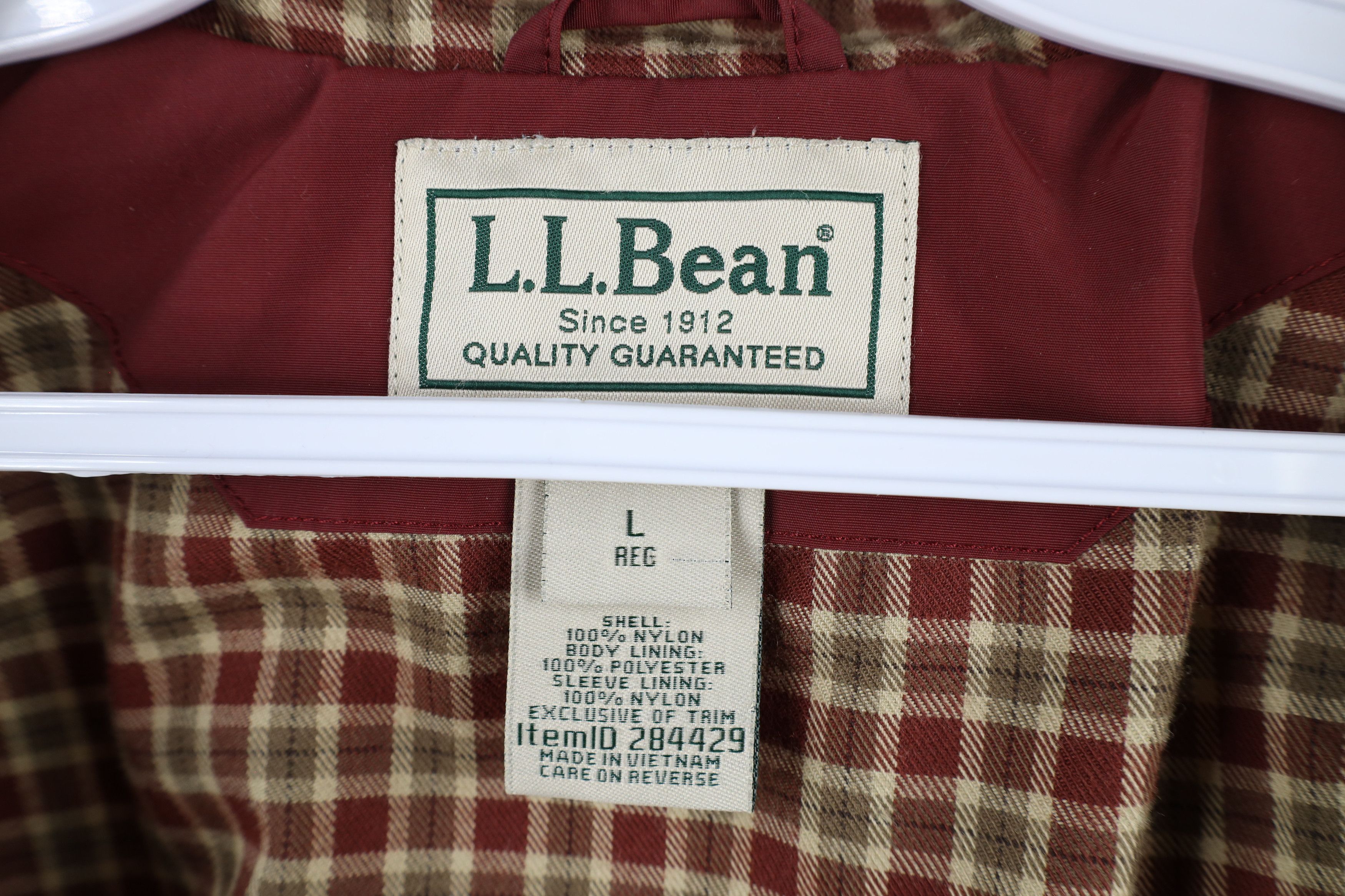 L.L. Bean × Vintage Vintage LL Bean Flannel Lined Full Zip Bombe Jacket Red Size US L / EU 52-54 / 3 - 10 Thumbnail