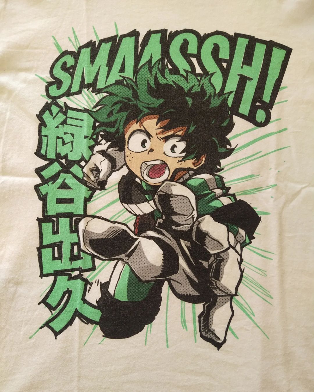 Anime × Japanese Brand My Hero Academia Deku Big Print Official Anime Tees Size US S / EU 44-46 / 1 - 2 Thumbnail