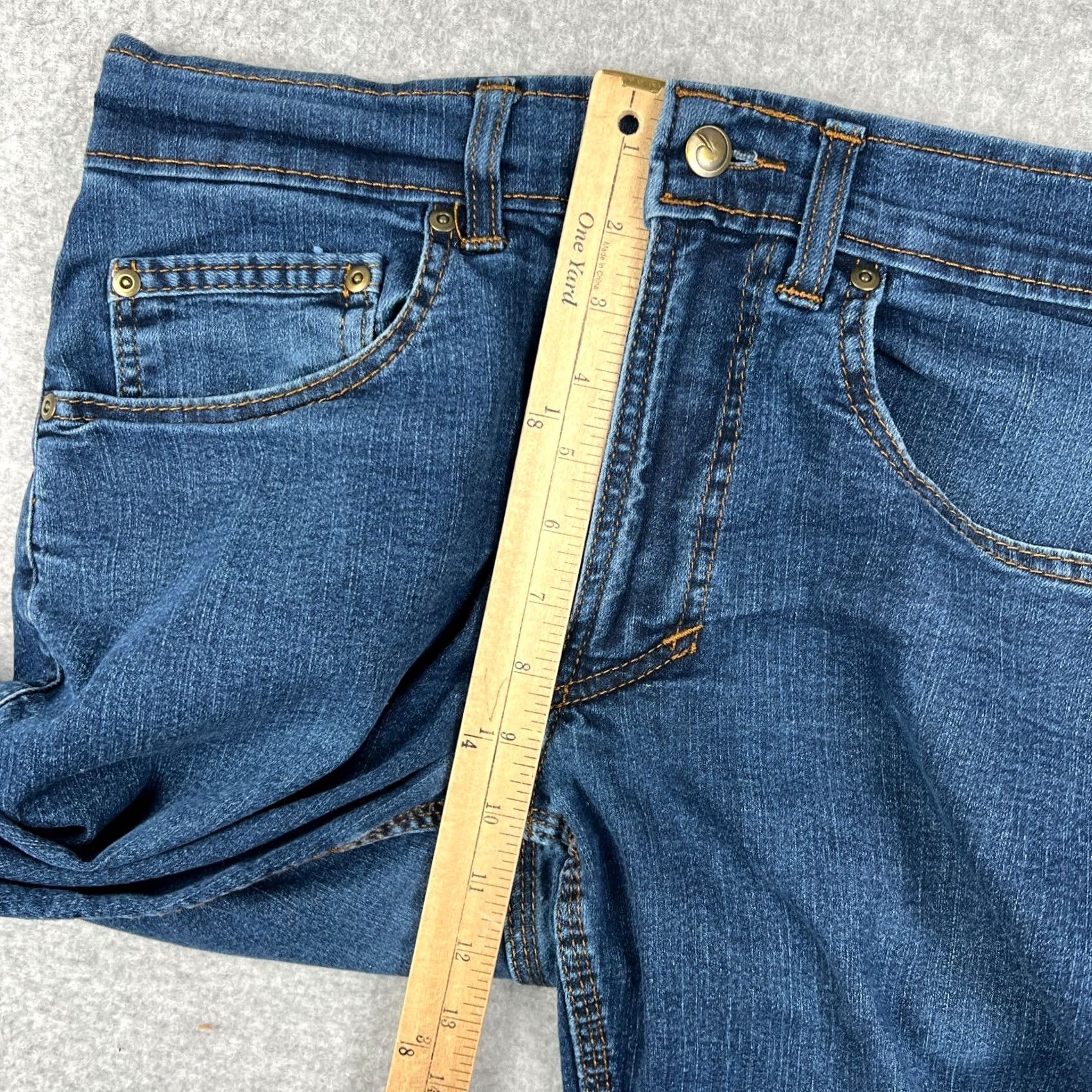 Vintage Origin Delta 68 Fighter Fit Jeans Mens 30x30 Blue Denim USA Made Stretch Pants Size US 30 / EU 46 - 6 Thumbnail