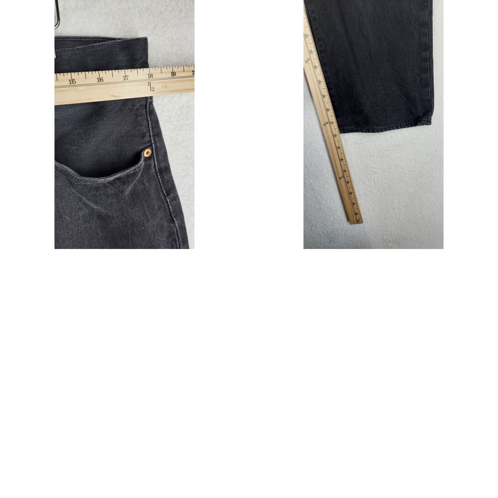 Levi's Levi's 501 Mens Jeans Button Fly 36x30 Black Denim Straight Regular Fit WW Mens Size US 36 / EU 52 - 8 Thumbnail