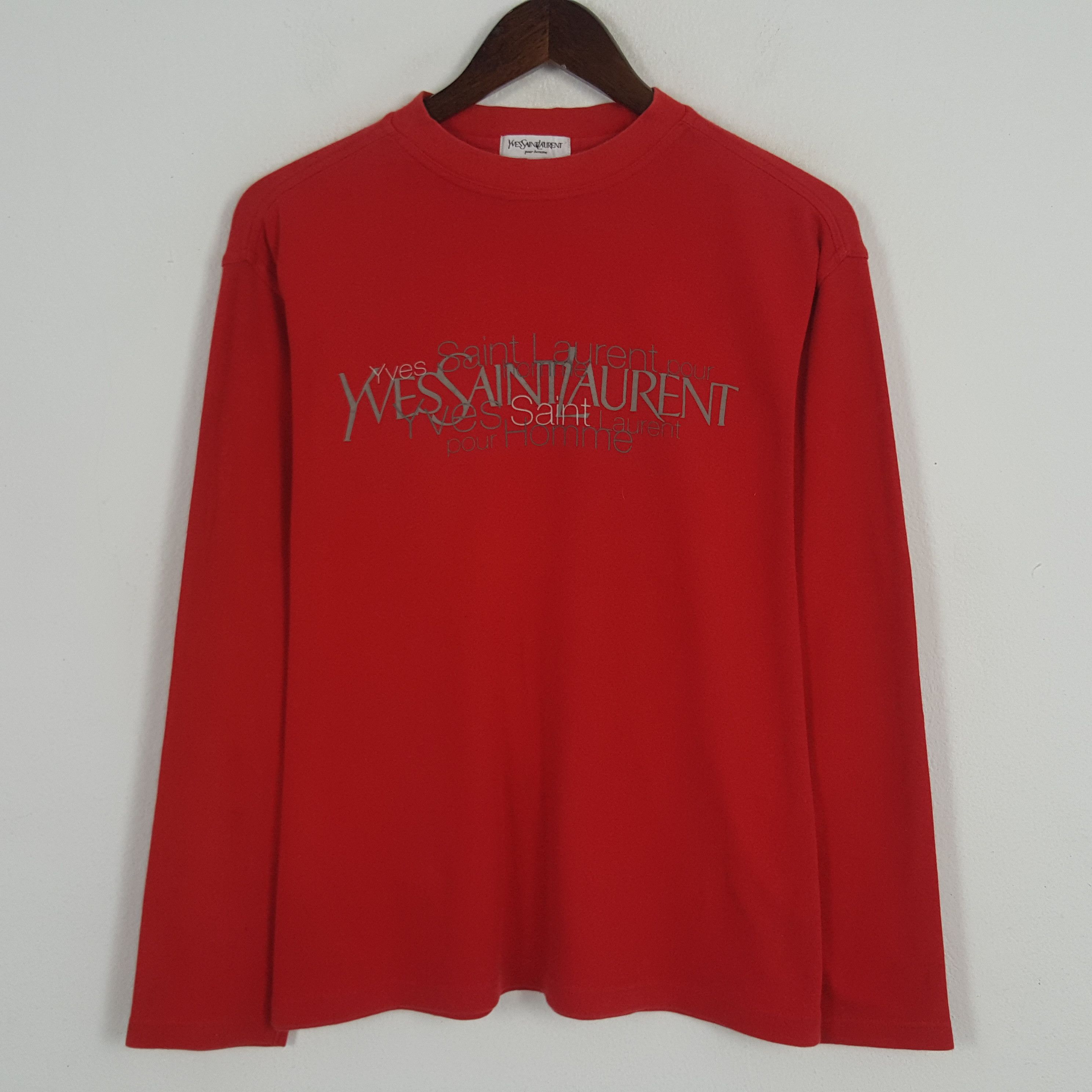 Vintage × Yves Saint Laurent Vintage Yves Saint Laurent Spell Out Tshirt Size US XL / EU 56 / 4 - 1 Thumbnail