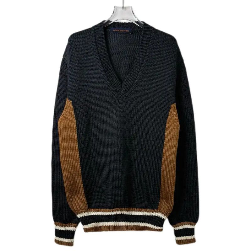 Louis Vuitton Louis Vuitton Colorblock Knit Sweater for Men 0089 Size US XL / EU 56 / 4 - 1 Thumbnail