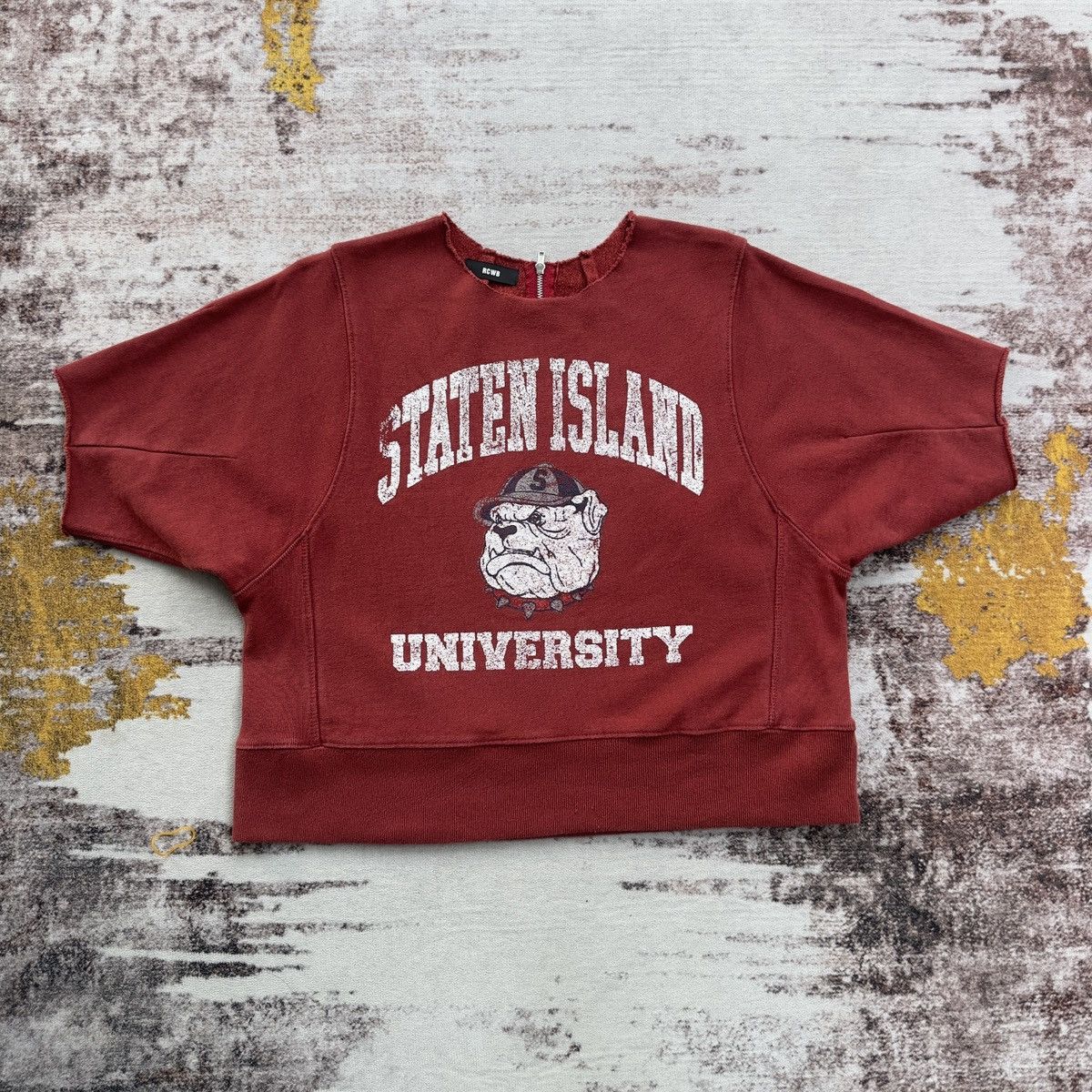 Japanese Brand STATTEN ISLAND UNIVERSITY VINTAGE CROPPED WITH ZIP BACK Size XS / US 0-2 / IT 36-38 - 2 Thumbnail