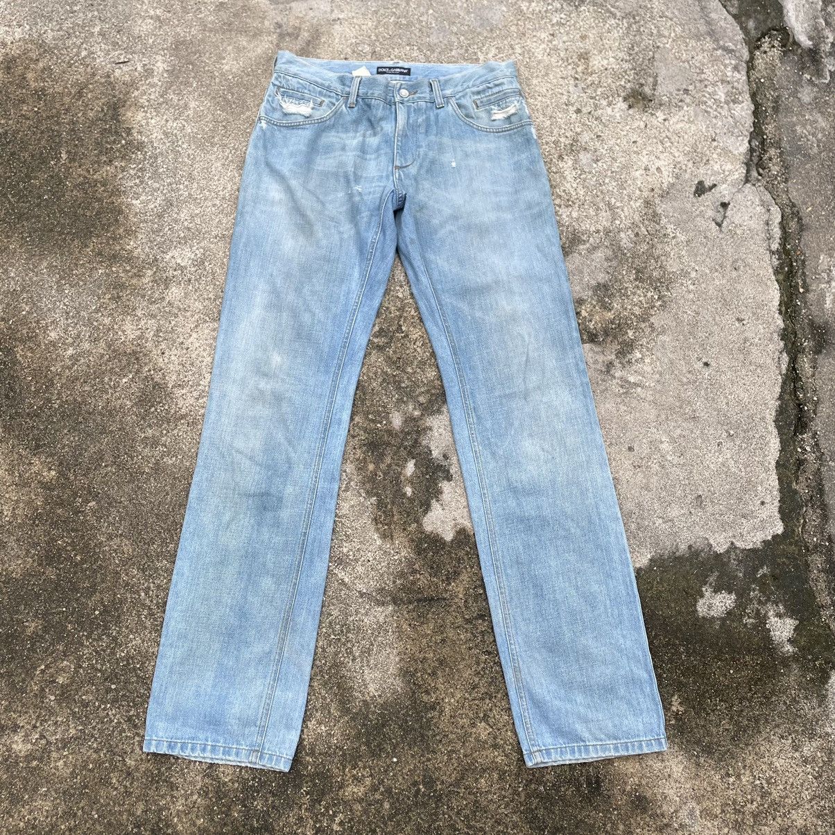 Dolce & Gabbana 🔥Trash🔥🇮🇹Dolce & Gabbana Stone Washed Rips Distress Jeans Size US 33 - 1 Thumbnail