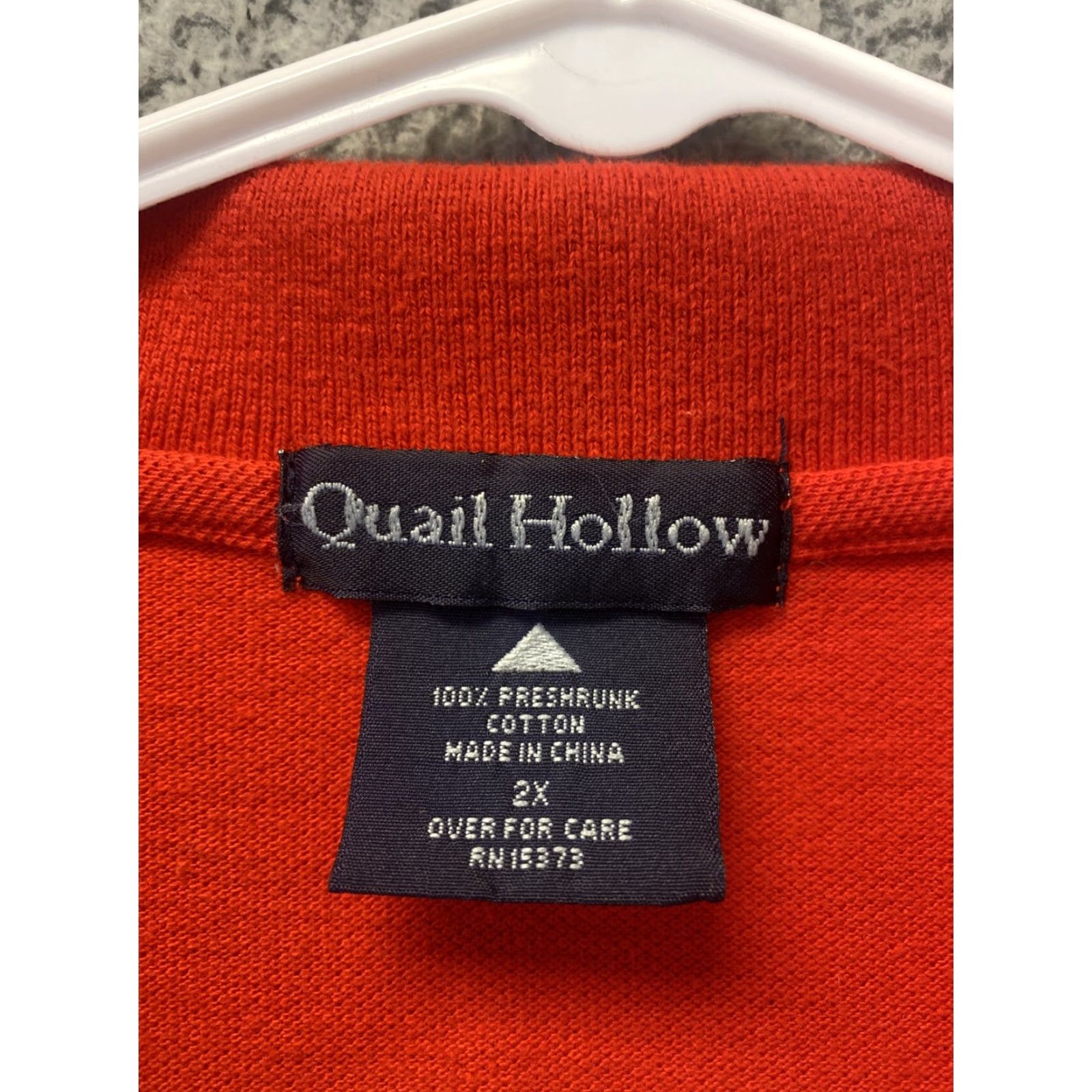 Vintage Vintage Polo Shirt Quail Hollow Button Up 2XL Red /112-14 Size US XXL / EU 58 / 5 - 3 Thumbnail