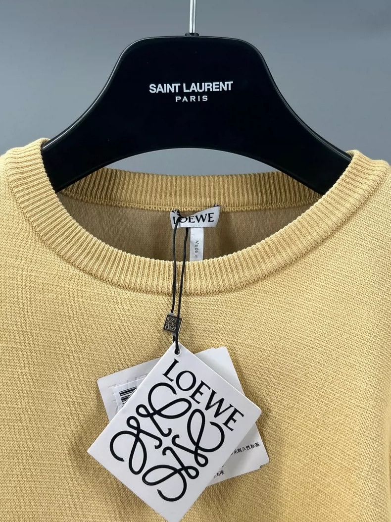 Loewe LOEWE Yellow solid round neck casual sweater Size M / US 6-8 / IT 42-44 - 2 Thumbnail