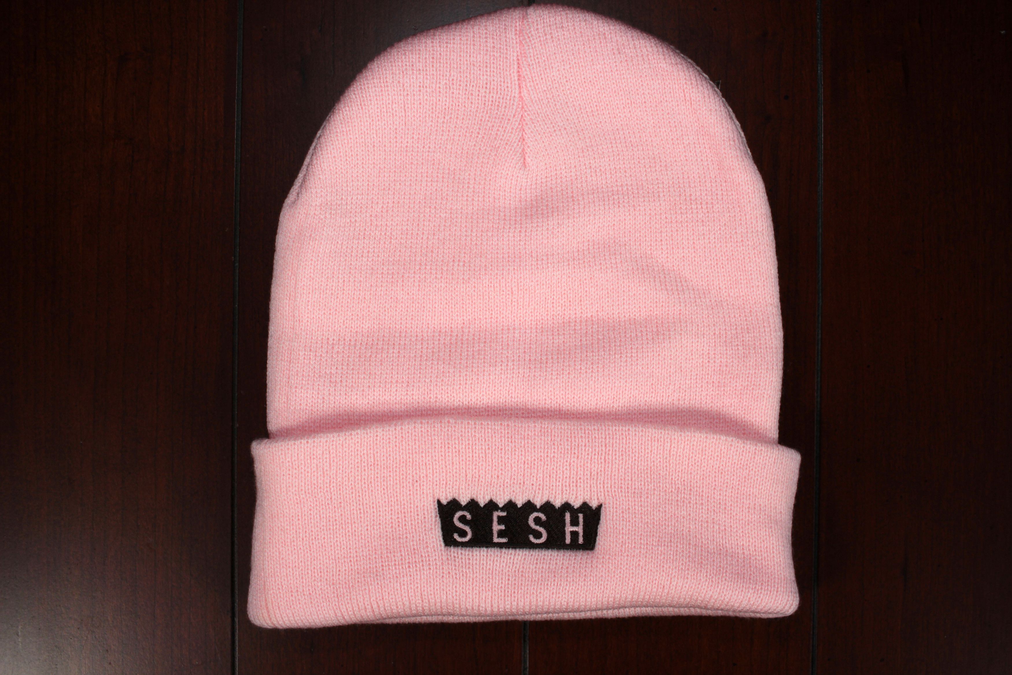 Bones × TeamSESH TeamSESH 'SimpleSesh' Embroidered Beanie (Pink) Size ONE SIZE - 2 Thumbnail