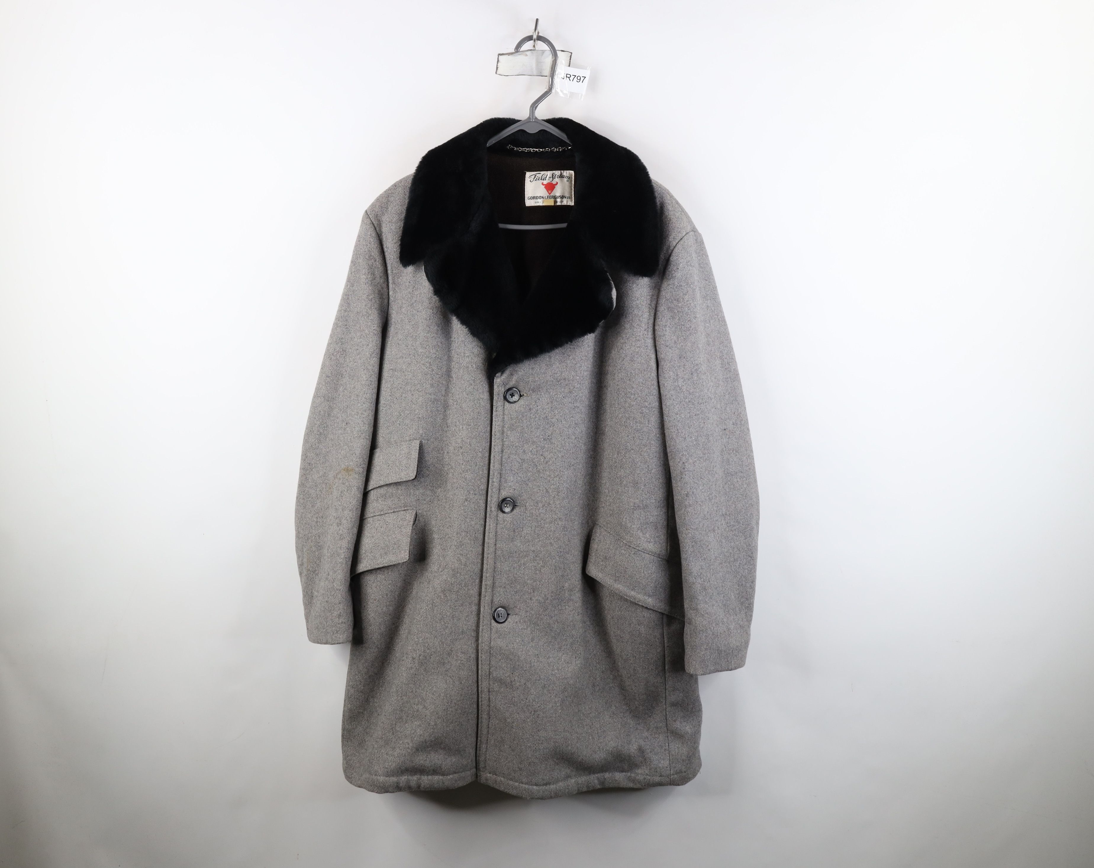 Vintage Vintage 70s Streetwear Wool Rancher Jacket Coat Gray USA Size US L / EU 52-54 / 3 - 1 Thumbnail