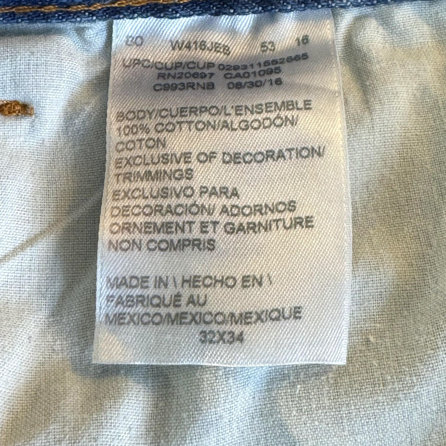 Dickies Dickies Jeans Mens 32x34 Blue Straight Leg Denim Classic Workwear 100% Cotton Vintage USA Industrial Work Jeans Mens Regular 34 Inseam Size US 32 / EU 48 - 4 Thumbnail