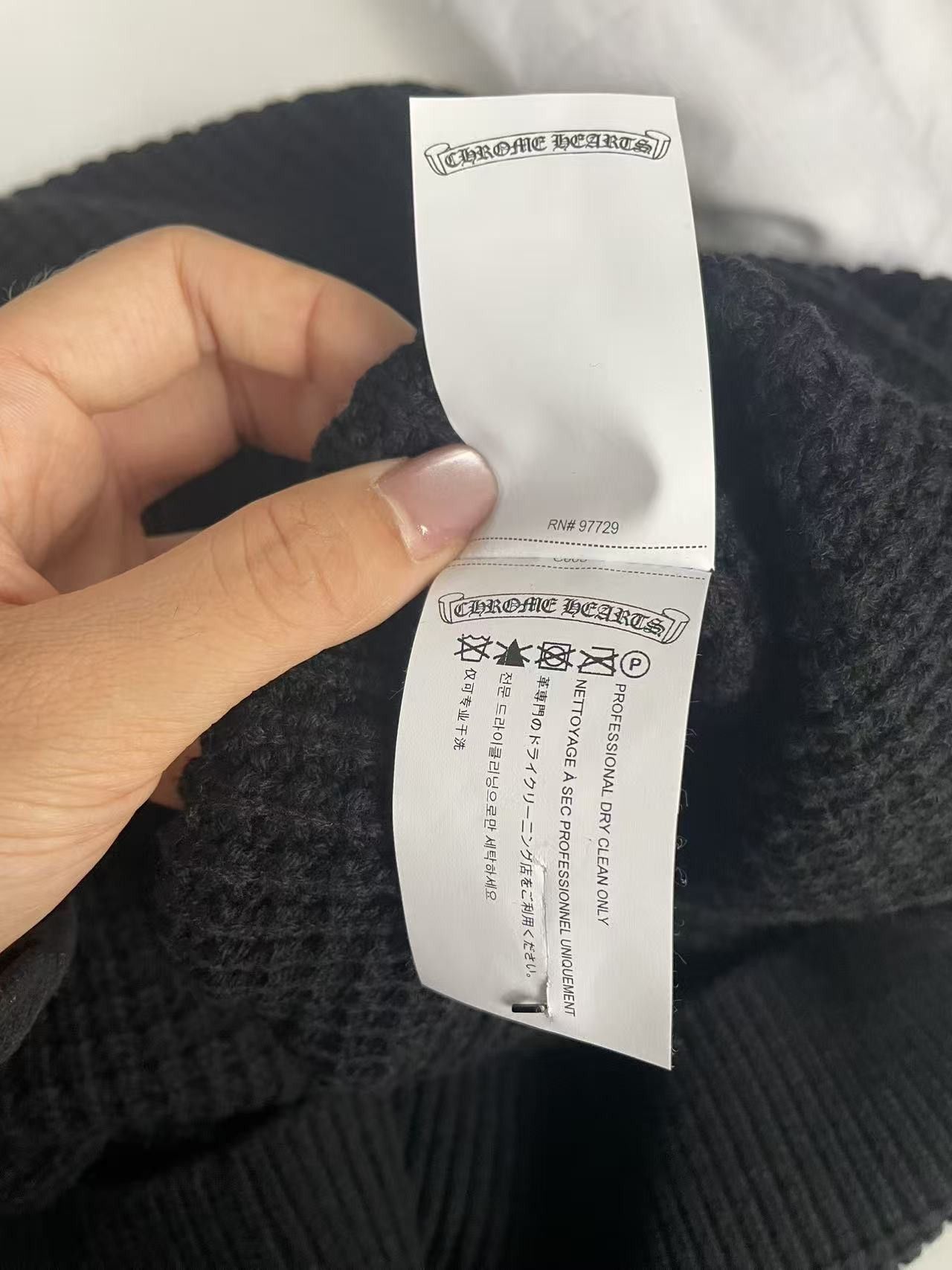 Chrome Hearts Chrome Hearts Waffle Cross Patch Cashmere Sweater Size L / US 10 / IT 46 - 11 Thumbnail