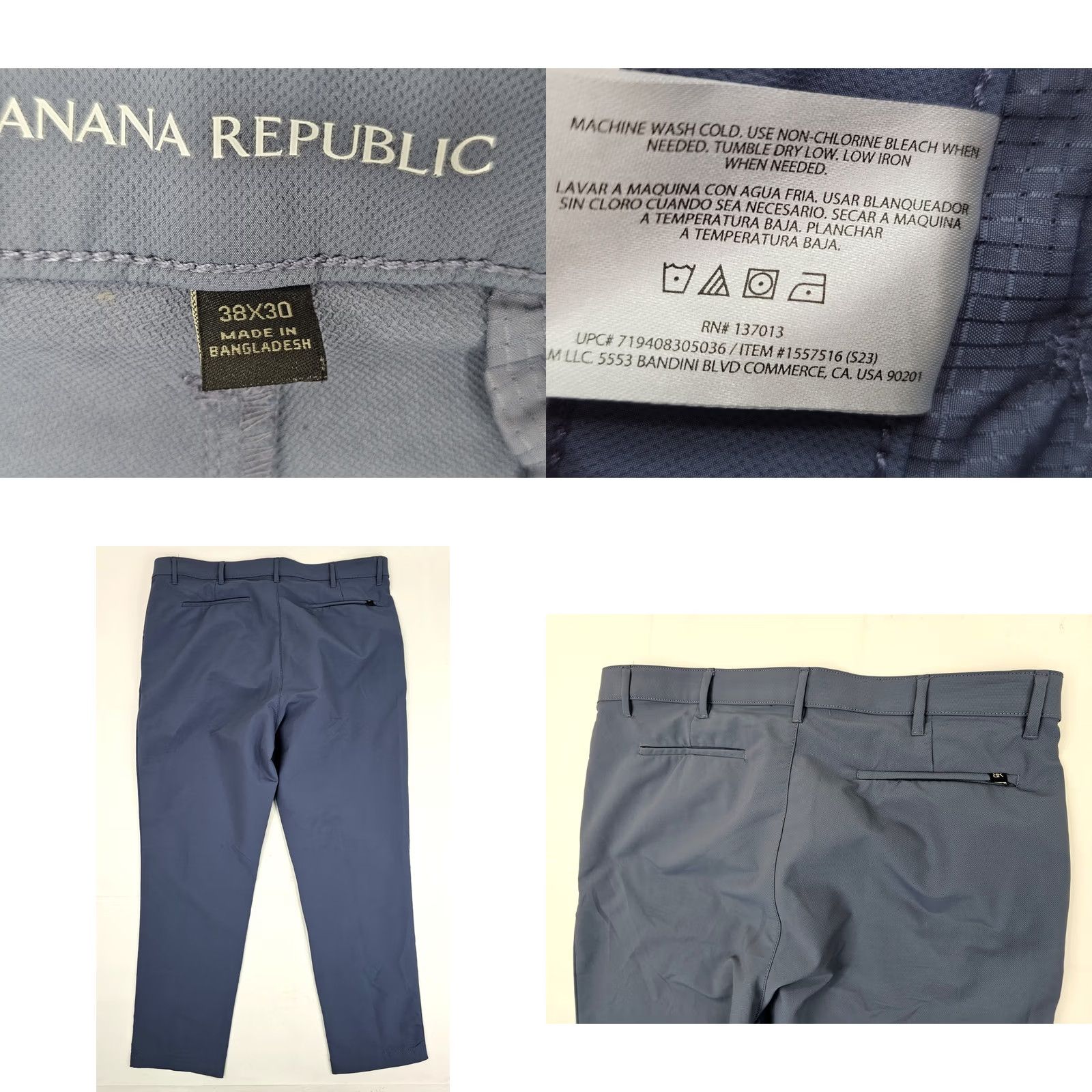 Banana Republic Banana Republic Performance Golf Flat Front Pants Men 40x29 Blue Regular Inseam 29 Khakis Solid Pockets Golf Theme Mens Size US 40 / EU 56 - 8 Thumbnail