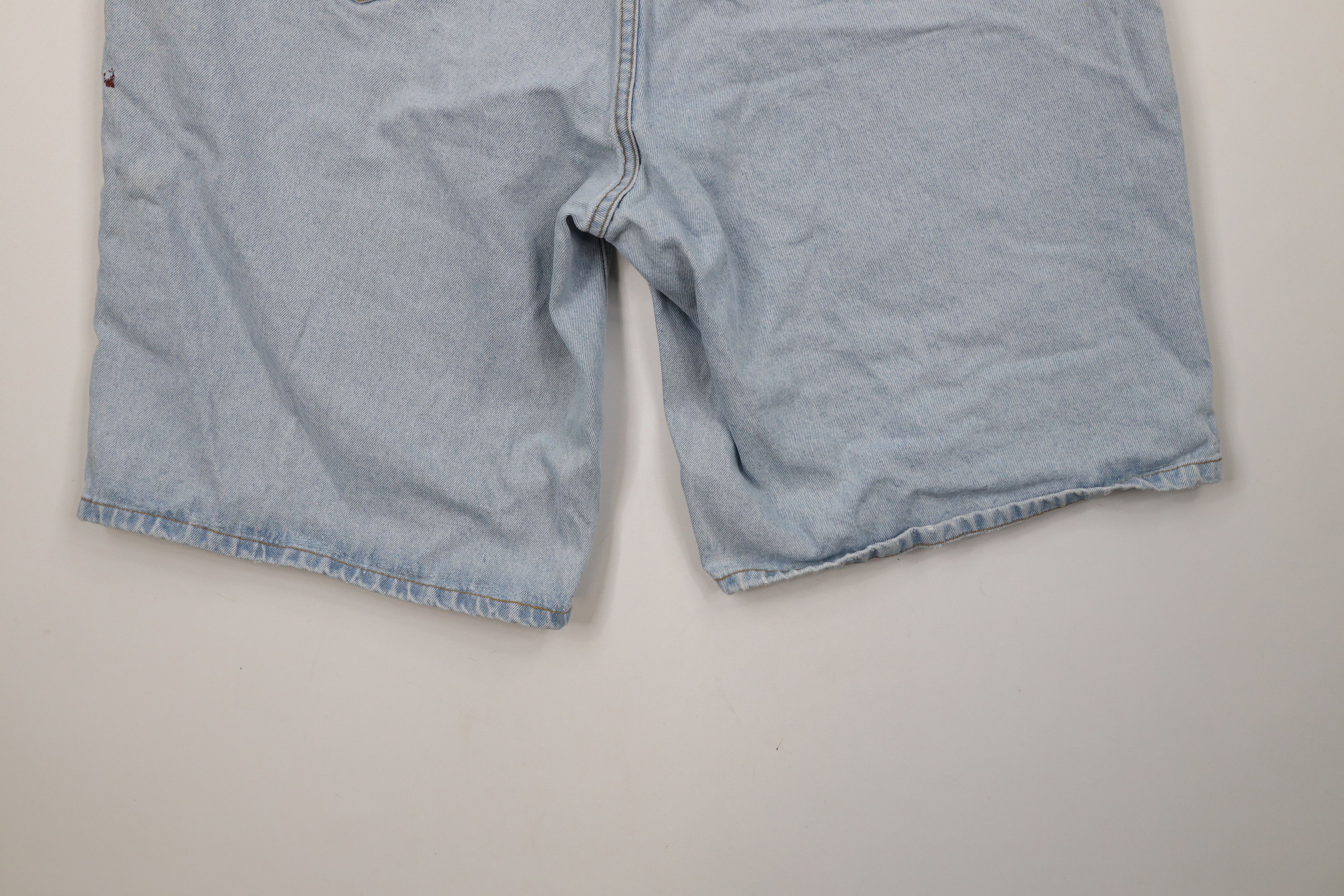 Vintage Vintage 90s IOU Baggy Fit Denim Jean Shorts Jorts Cotton Size US 38 / EU 54 - 14 Thumbnail