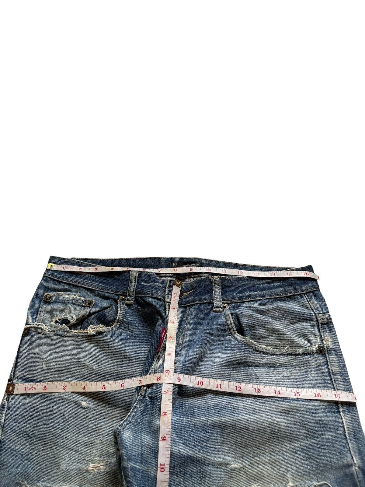 Dsquared2 Vintage Dsquared Mud Wash Distressed Loose Jeans Size US 33 - 13 Thumbnail