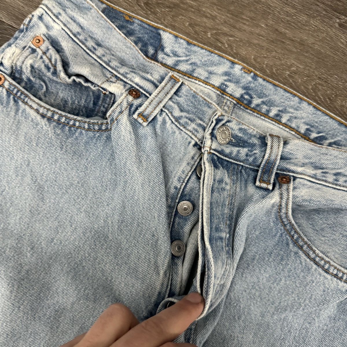 Japanese Brand × Levi's × Vintage Vintage 90s Levi’s 501XX button fly light wash jeans Size US 30 / EU 46 - 4 Thumbnail