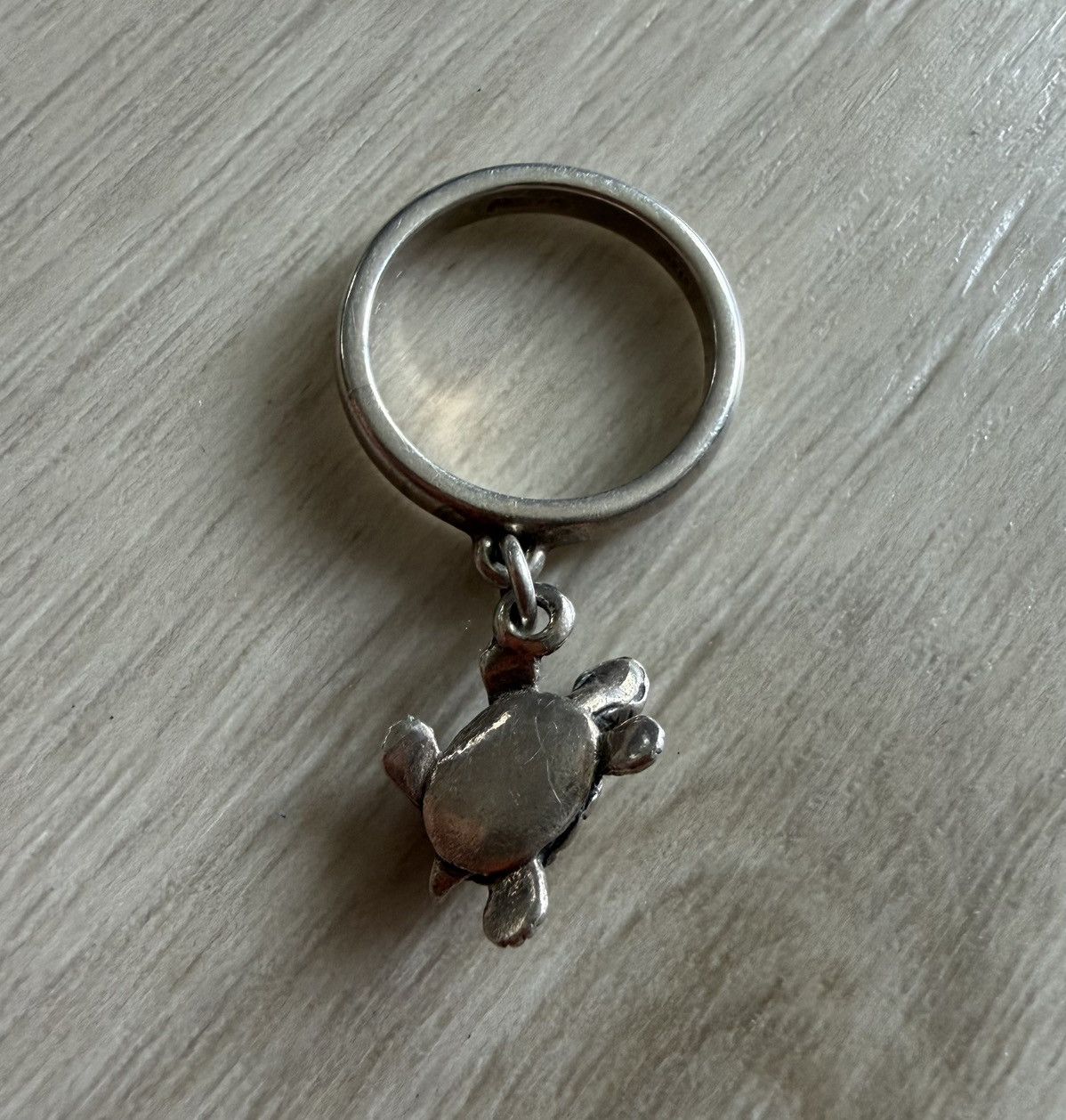 Vintage James Avery Sterling Silver Turtle Dangle Ring - Sz 2.75 Size ONE SIZE - 2 Thumbnail