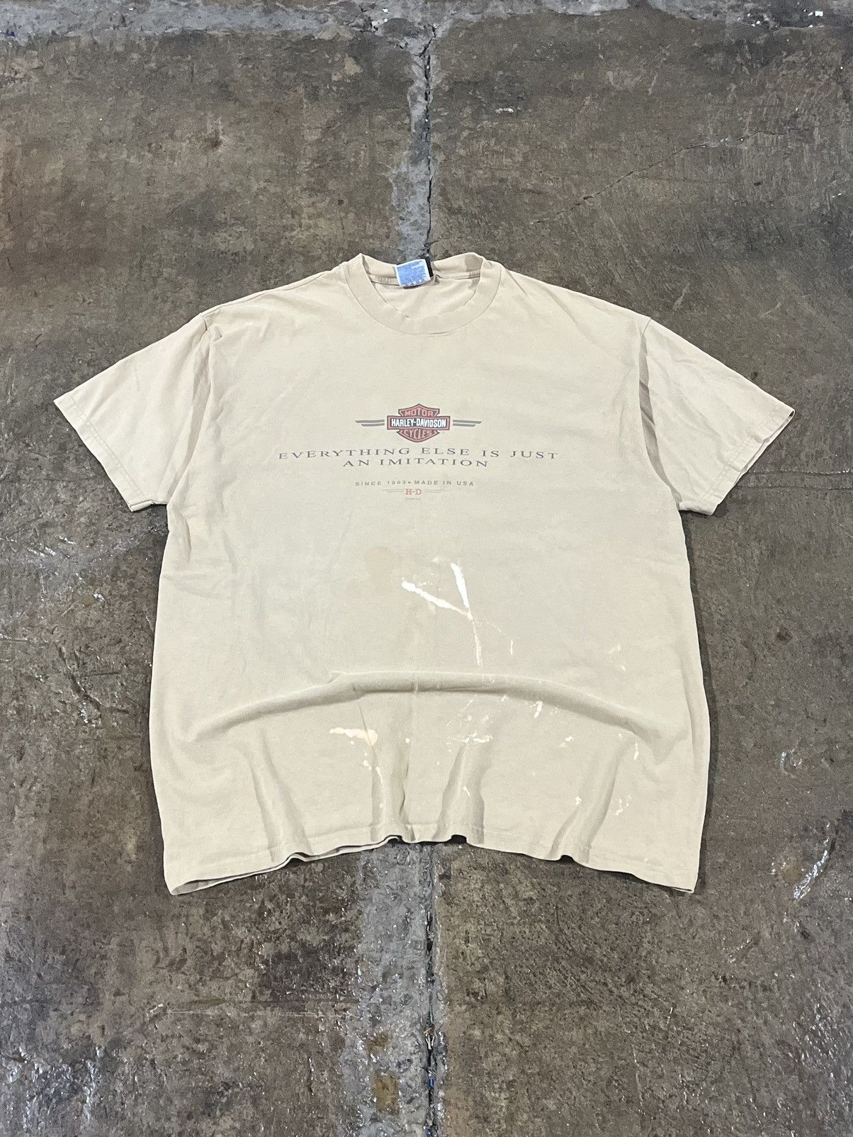 Harley Davidson × Vintage Crazy Vintage Y2K Harley Davidson Logo Biker Tee Shirt Size US XL / EU 56 / 4 - 1 Thumbnail