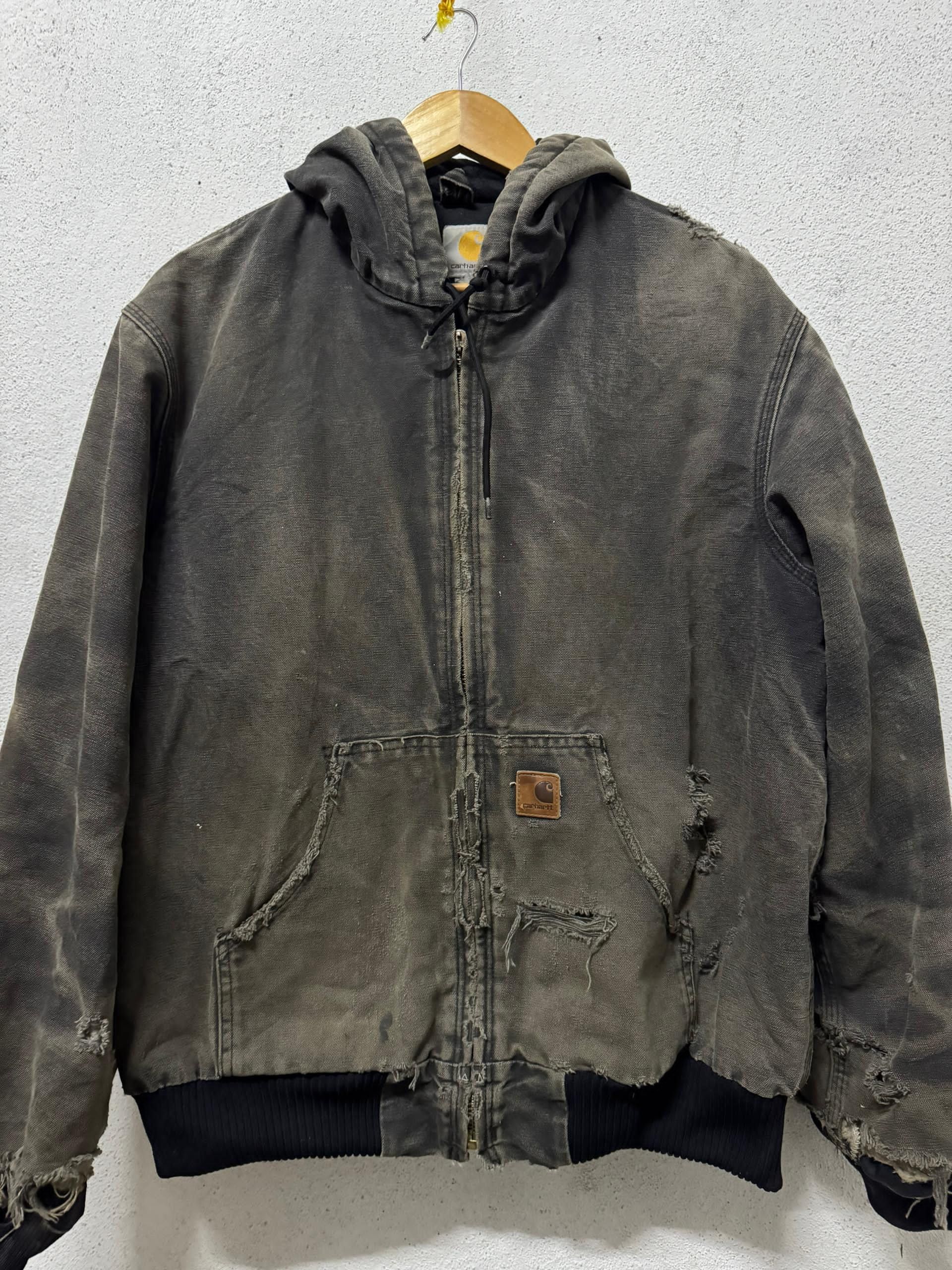 Carhartt Vintage sunfaded distressed carhatt hooded jacket workwear Size US M / EU 48-50 / 2 - 2 Thumbnail