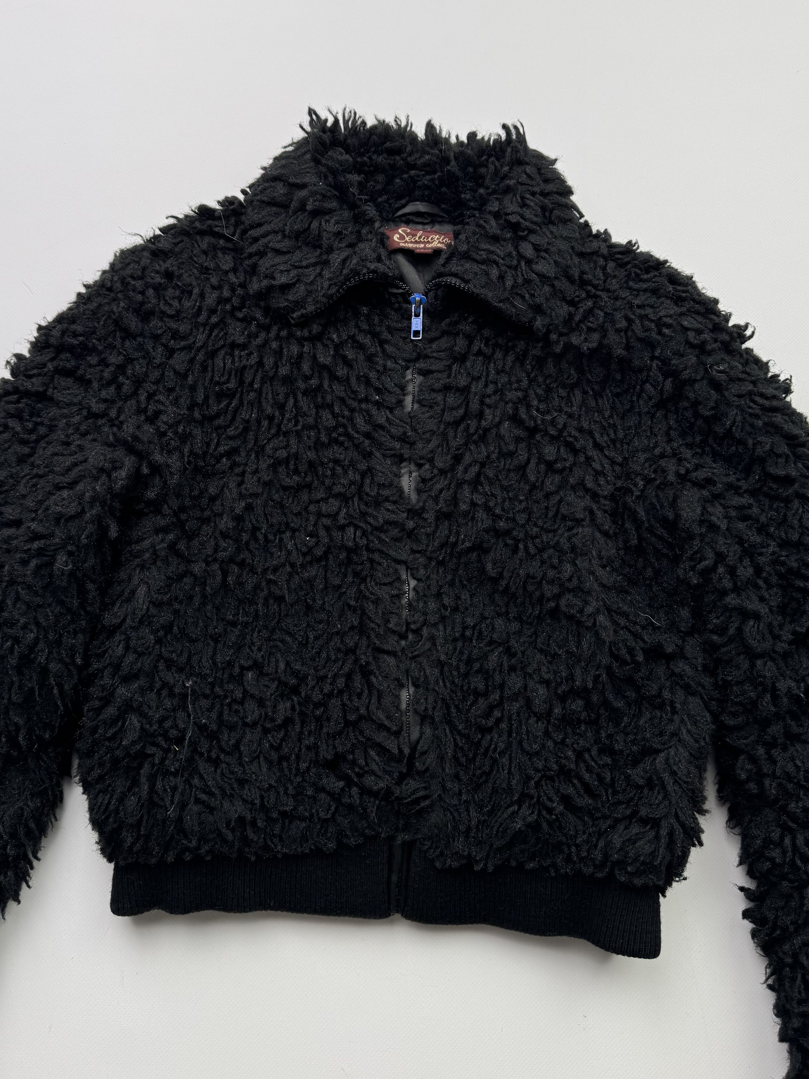 Japanese Brand Vintage Cropped Faux Sheepskin Jacket B444(V37)E2 Size XS / US 0-2 / IT 36-38 - 4 Thumbnail