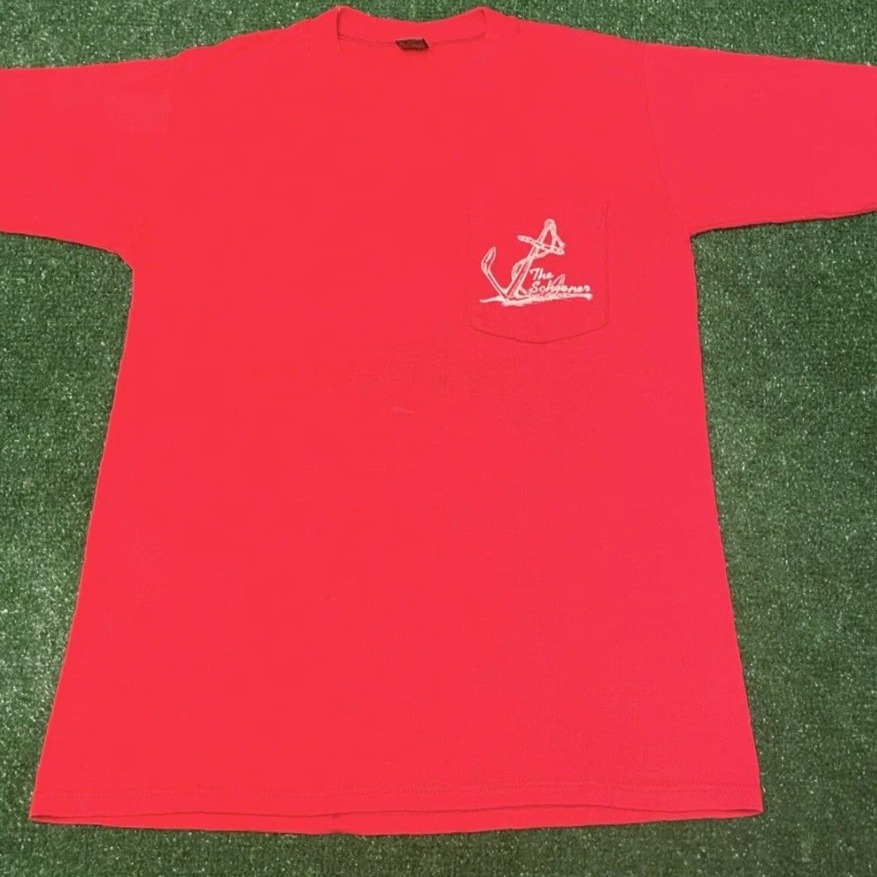 Vintage VINTAGE 80s Daytona Beach Florida The Schooner Sail Boat Bar VTG Shirt Mens M Red Short Sleeve T-Shirt Decade 80s Florida Sail Boat Bar Mens M Size US M / EU 48-50 / 2 - 2 Thumbnail