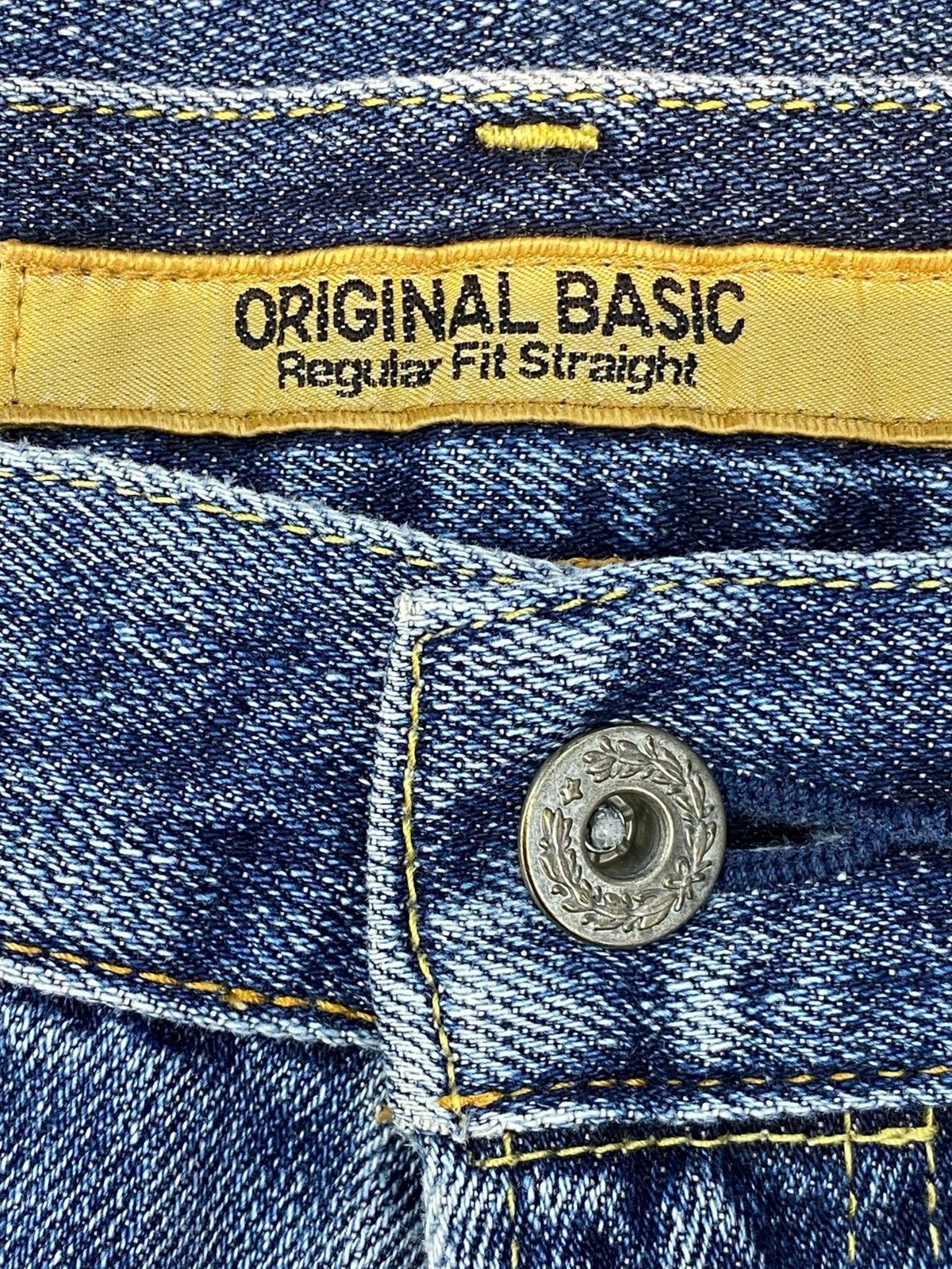 Japanese Brand Original Basic Light Wash Style Straight Leg Jeans Size US 30 / EU 46 - 10 Thumbnail
