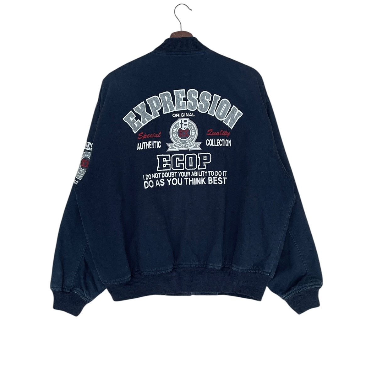 Vintage Vintage Racing Brand Impressive Big Logo Bomber Jacket 1990s Size US L / EU 52-54 / 3 - 2 Thumbnail