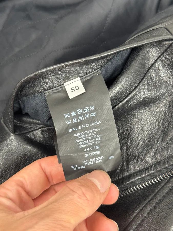 Balenciaga AW2012 Balenciaga Perfecto Pure Black Leather Jacket Size US M / EU 48-50 / 2 - 9 Thumbnail
