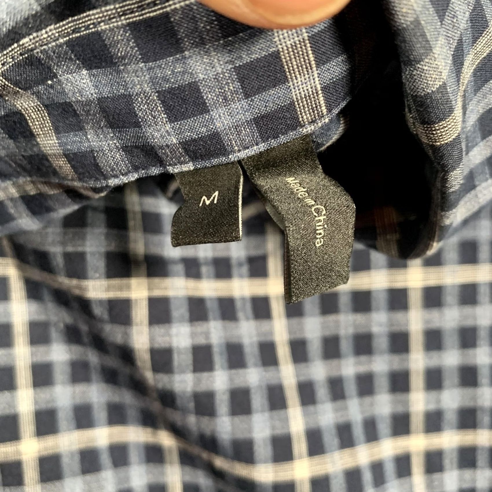 Theory Theory Shirt Mens Medium Blue Plaid Short Sleeve Button Zack S Balance Check Size US M / EU 48-50 / 2 - 5 Thumbnail