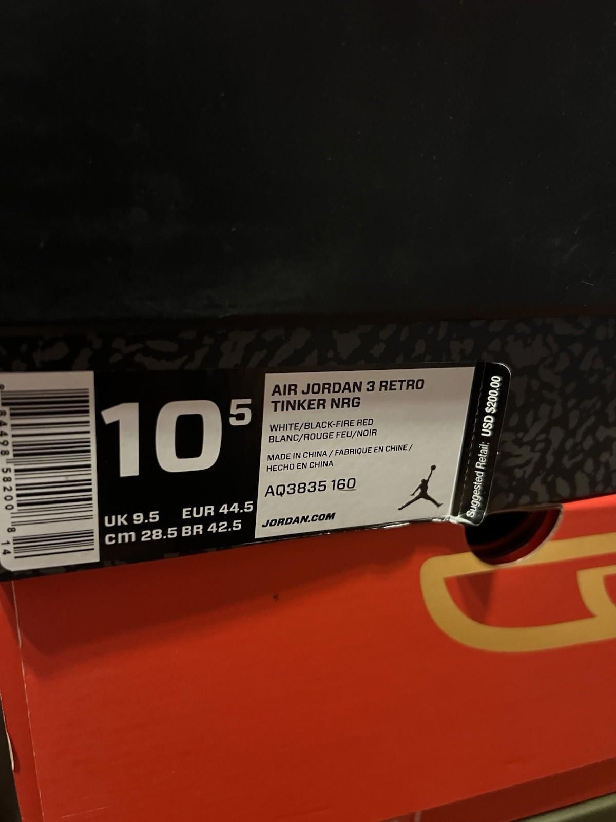 Nike Nike Jordan 3 Retro NRG Tinker Hatfield AQ3835-160 US10.5 Size US 10.5 / EU 43-44 - 7 Thumbnail