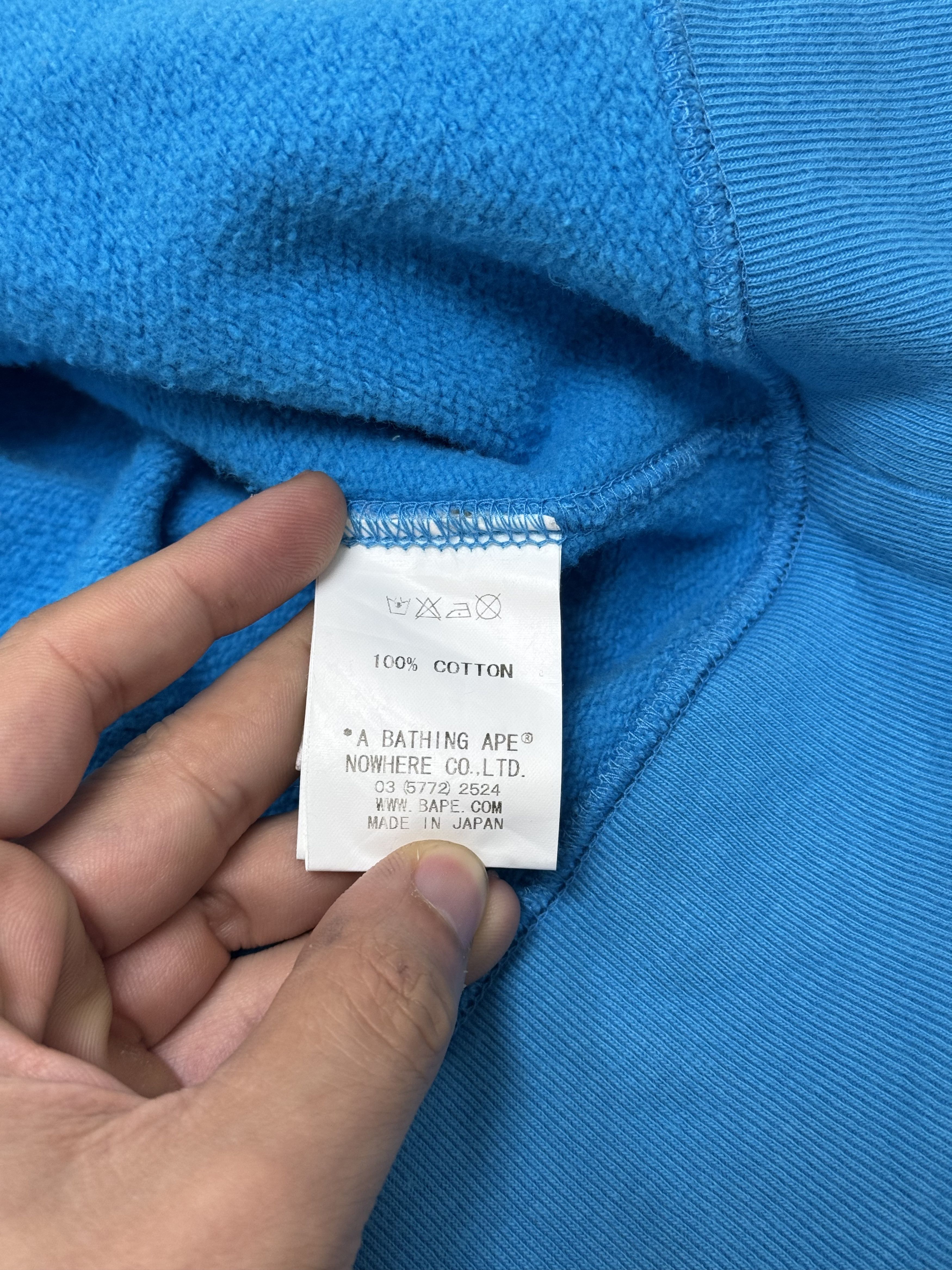 Bape Bape Light Blue Shark Full Zip Hoodie Mens Extra-Large Size US XL / EU 56 / 4 - 9 Thumbnail
