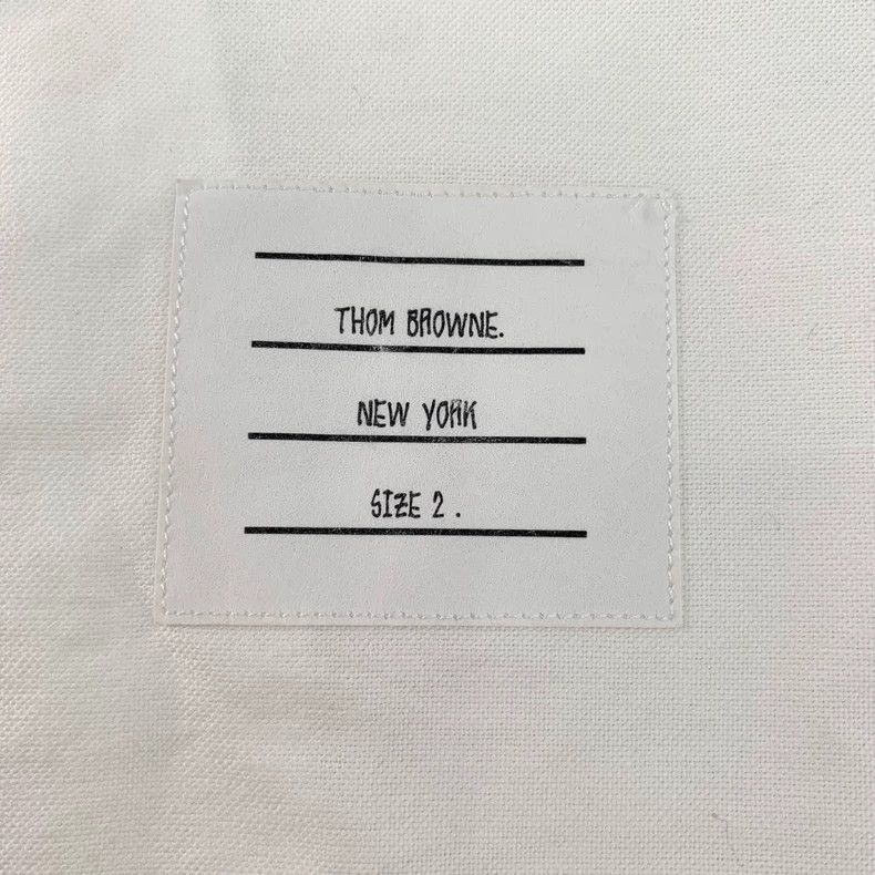 Thom Browne Thom Browne size2 White fish tail embroidered Oxford cotton Size US M / EU 48-50 / 2 - 5 Thumbnail
